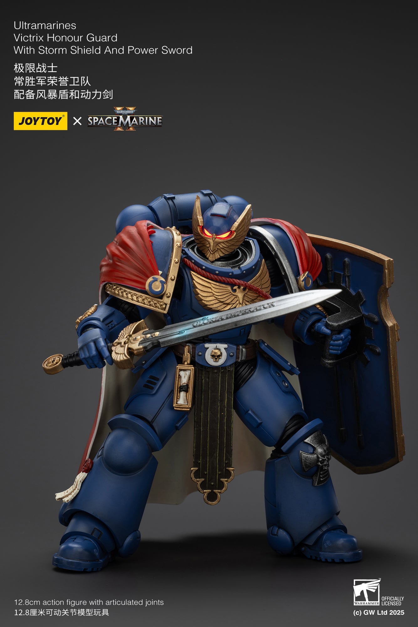 Pre Order 1/18 JOYTOY Warhammer 40K Ultramarines Marneus Calgar Action Figure with Victrix Honour Guard - Collectible Miniature for Tabletop Gaming, Display & Warhammer 40K Fans