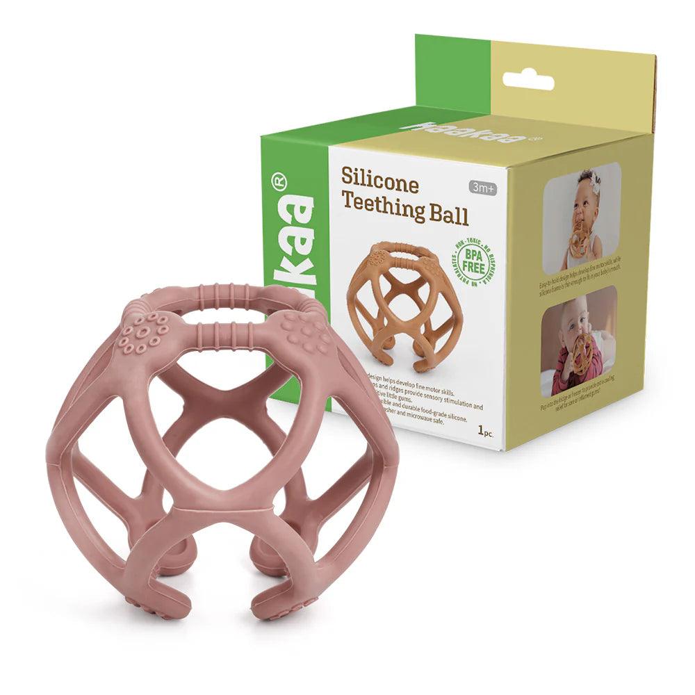 Haakaa Silicone Baby Teething Ball - Natural Pain Relief for Teething Babies, BPA-Free Chew Toy for Infants 6+ Months - Perfect for Soothing Sore Gums at Home or On-The-Go
