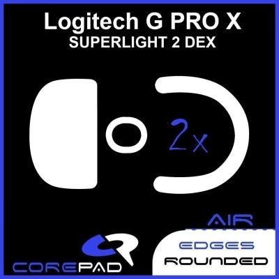 Corepad Skatez AIR Mouse Feet for Logitech G Pro X Superlight 2 - Ultra Smooth Gliding Gaming Mouse Skates - Perfect for FPS, MOBA and Esports Gaming