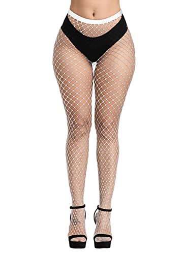 White Fishnet Tights L_hole