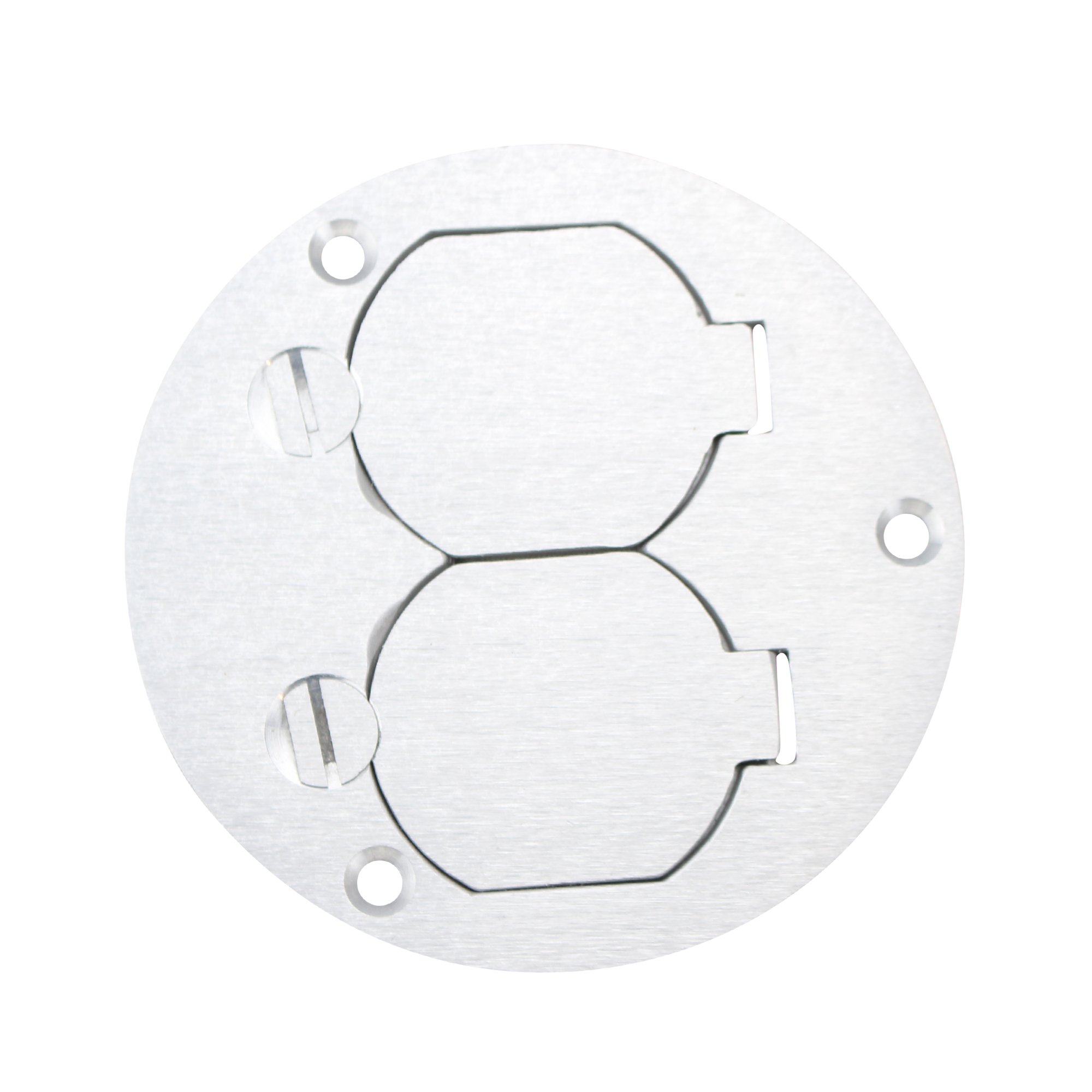 3/16 Inch Round Aluminum Floor Box Cover - Durable & Rustproof for Home, Office & Commercial Use - Perfect for Electrical Outlets & Cable Management