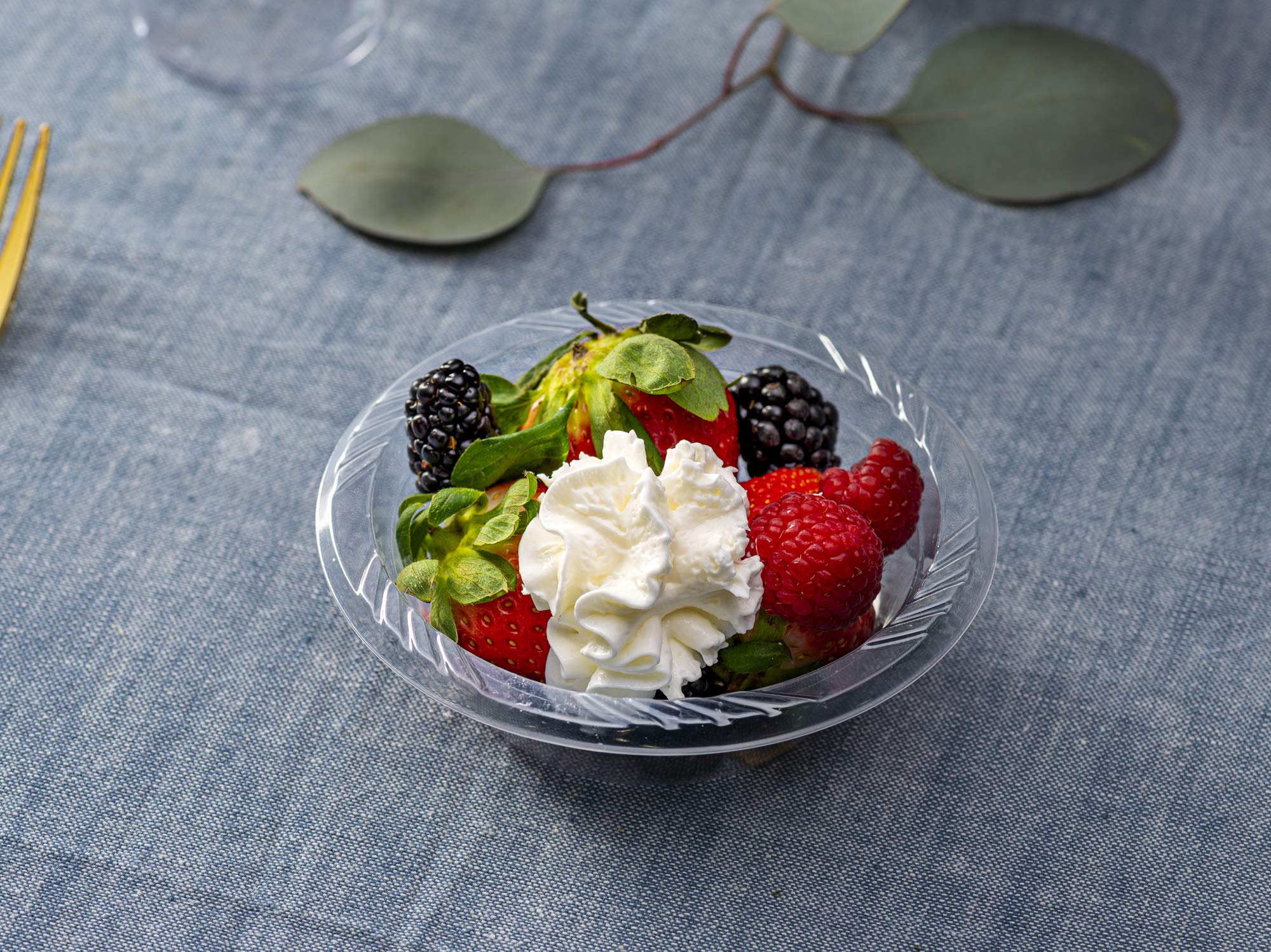 PLASTICPRO 5oz Clear Disposable Bowls - 40 Pack for Desserts & Parties