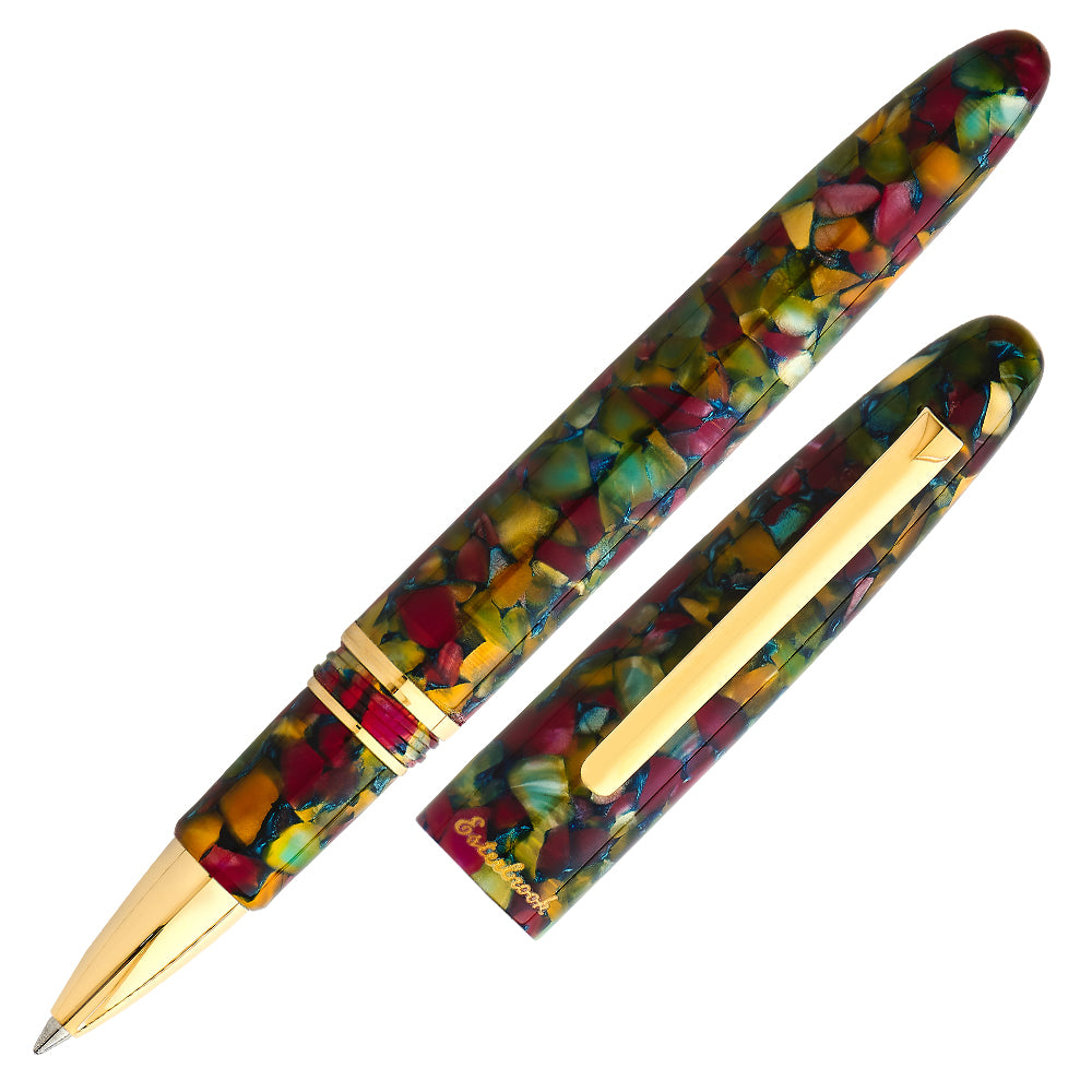 Esterbrook Estie Gold Rollerball Pen - Botanical Gardens Design - Premium Writing Instrument for Office, Journaling & Gift Giving