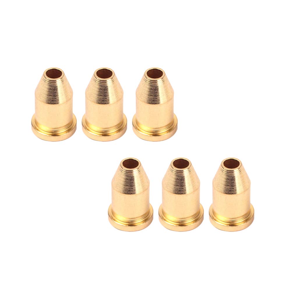 Healifty 6-Piece Nickel Flush Mount Guitar Ferrules for Squier Bass & Guitar Body - Premium Through-Body String Ferrules for Enhanced Tone & Sustain - Perfect for Bass & Electric Guitar Upgrades & Repairs