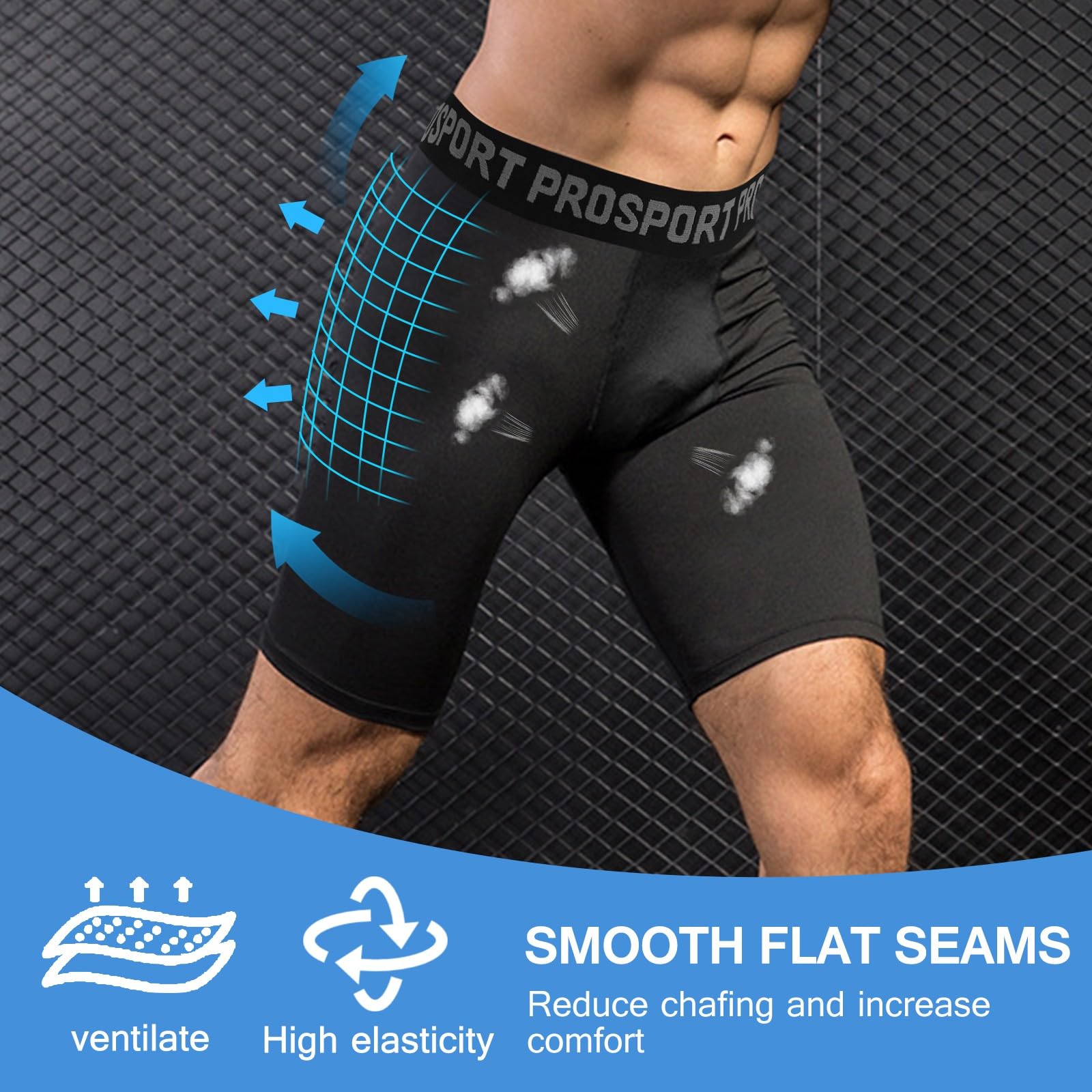 **Men's 3-Pack Compression Shorts – Quick-Dry Sports Underwear, Gym & Running Base Layer – Breathable Workout Shorts for Cycling, Training & Active Lifestyle**    *(Perfect for Running, Gym Workouts, Cycling & High-Intensity Training – Stay Cool & Supported All Day!)*