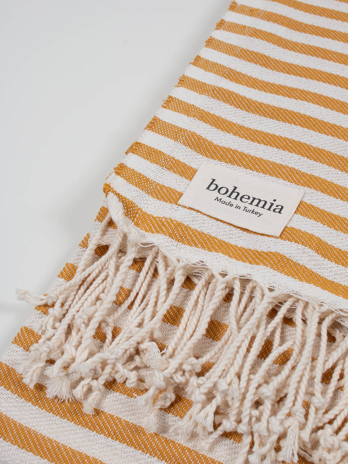 Sorrento Hammam Towel - Premium Turkish Cotton Bath Towel, Mustard Yellow - Perfect for Beach, Spa, Yoga & Travel