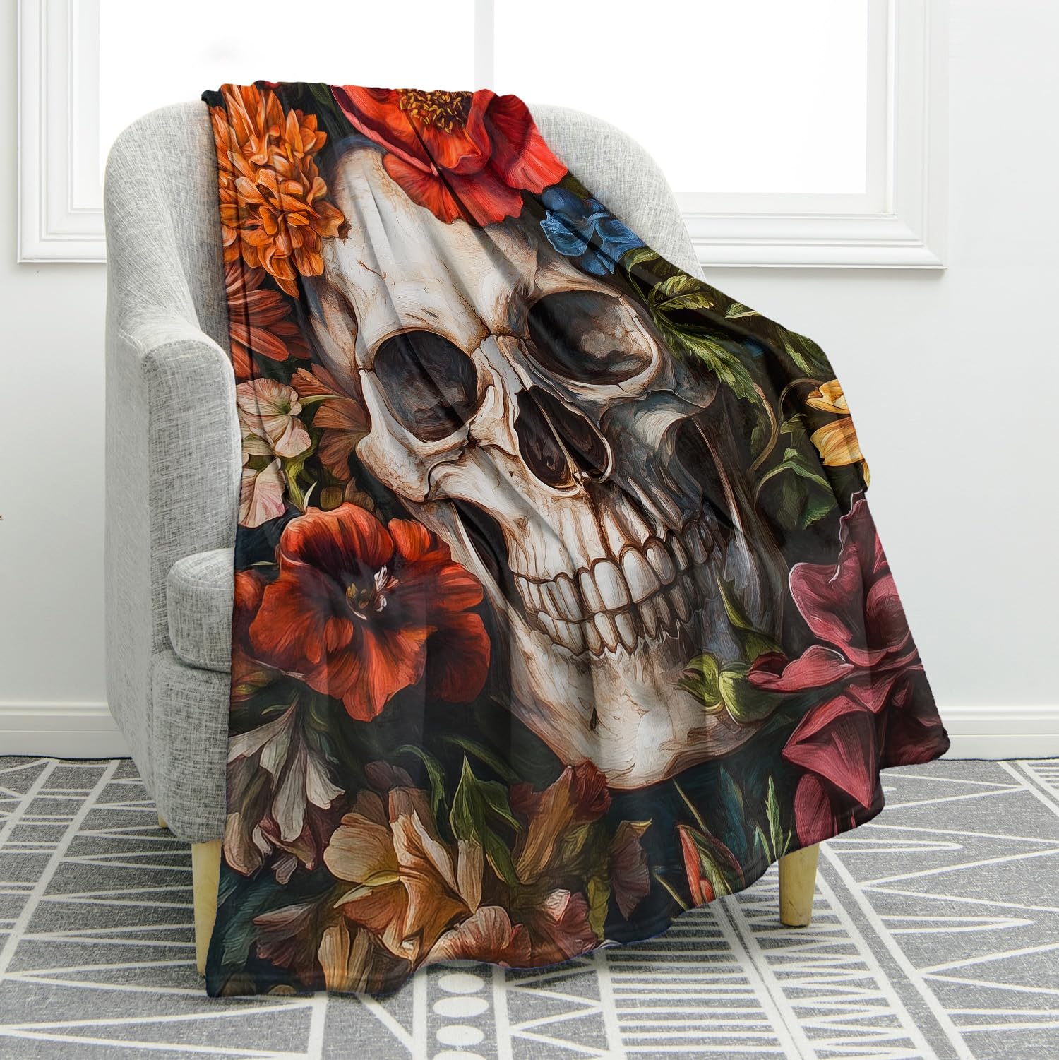 Jekeno Skull Throw Blanket 50