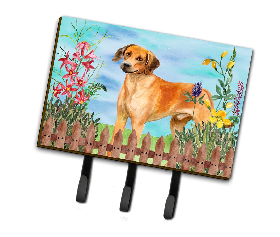 Caroline's Treasures CK1238TH68 Rhodesian Ridgeback Themed Wall Hooks - Spring Leash & Key Holder, Coat Rack, Multi-Purpose Hanging Organizer for Keys, Towels, Aprons, Leashes - Perfect for Entryway, Mudroom, Kitchen & Pet Area Organization