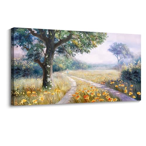 yellow rustic wall art
