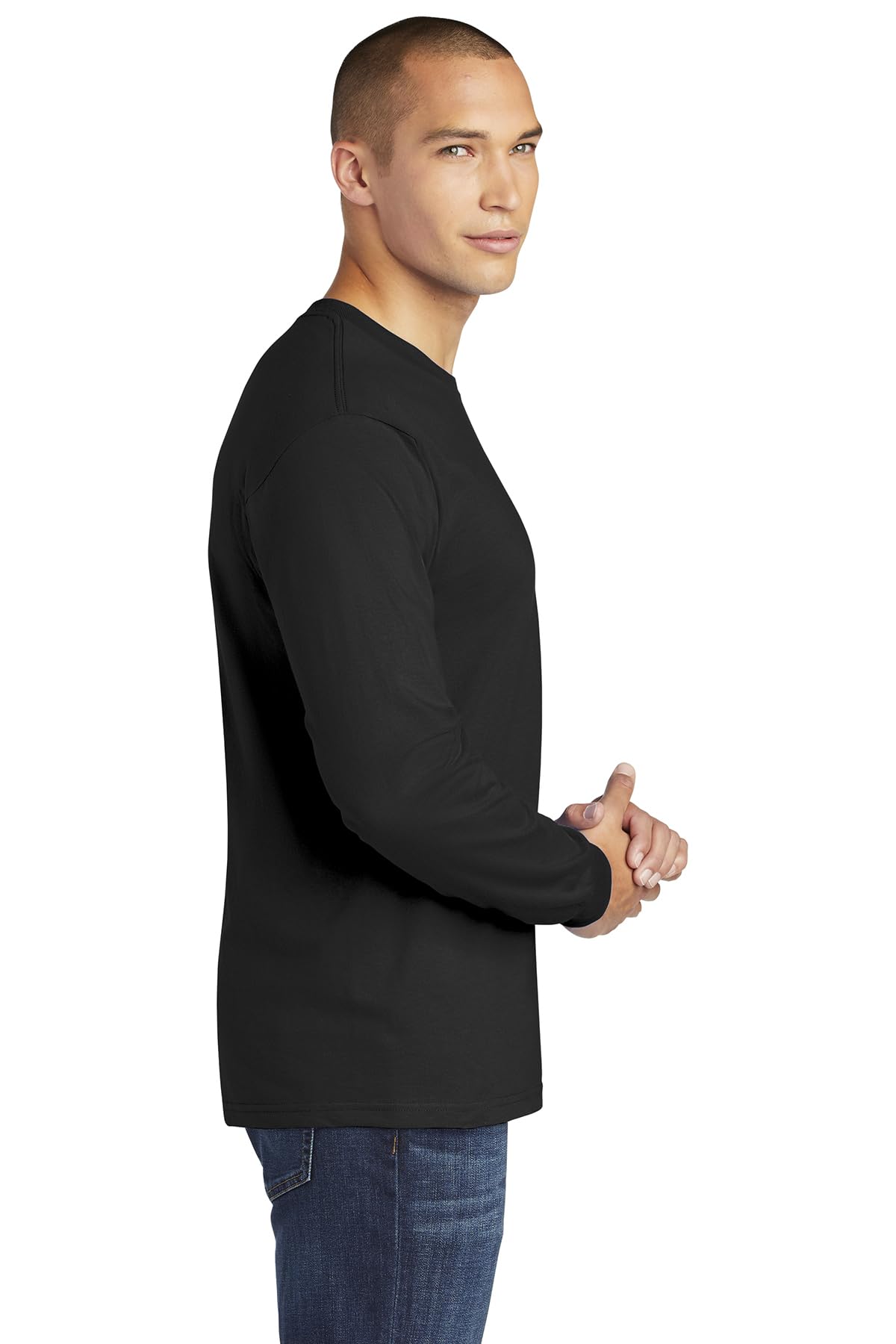 Gildan Hammer H400 Long Sleeve T-Shirt for Men - Soft Cotton Crewneck Shirt - Black - XL (5-Pack) - Perfect for Work, Gym & Casual Wear