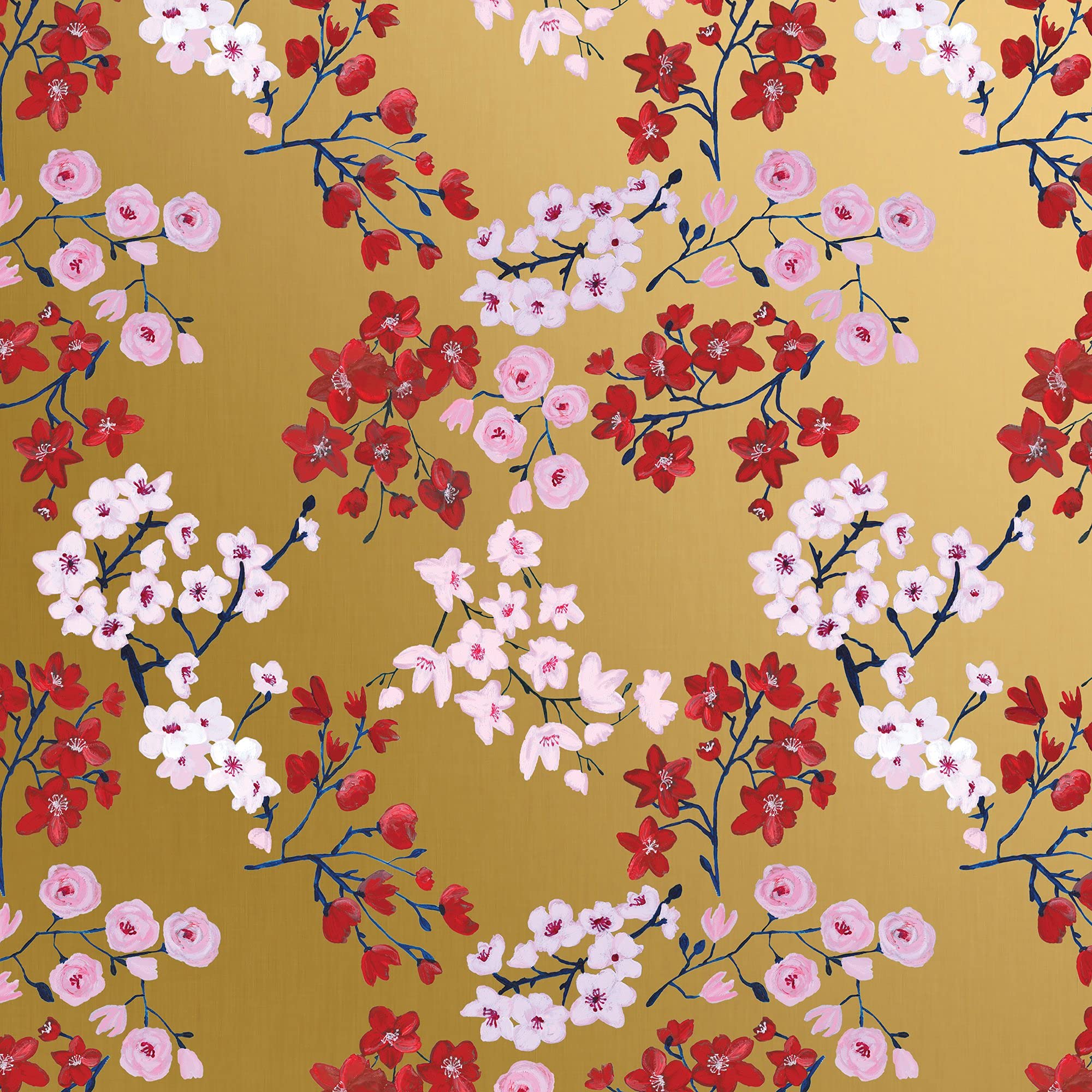 JILLSON & ROBERTS Bulk Floral Gift Wrap Paper - Drifting Blossoms Design - 417 Feet x 24 Inches (1/2 Ream) - Perfect for Wedding, Baby Shower & Birthday Gift Wrapping
