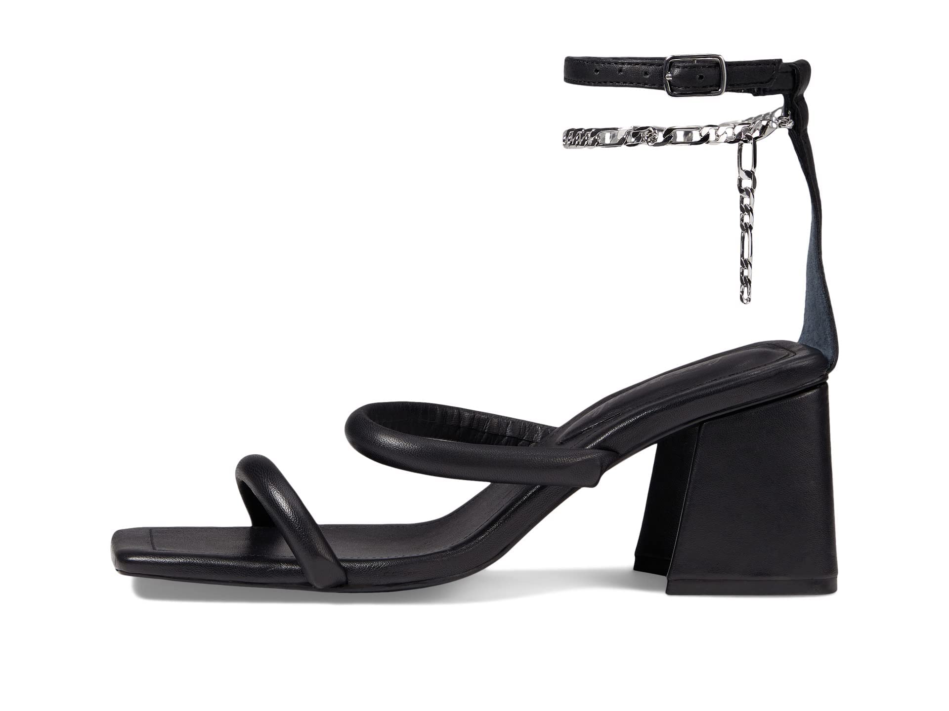 Free People Parker Chain Heels for Women - Adjustable Buckle Strap, Leather Insole, Stylish High Heels for Parties, Weddings & Evening Events
