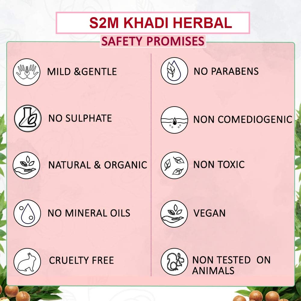 **S2M Khadi Herbal Ayurvedic Hair Care Kit - Shikakai Shampoo & Green Tea Aloe Vera Conditioner (210ml Each) | Natural Hair Growth, Dandruff Control | Perfect for Dry, Damaged & Frizzy Hair**