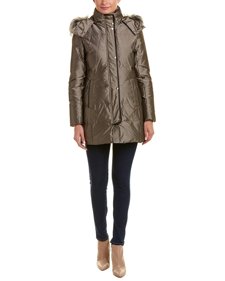 Cole Haan Women's Iridescent Down Puffer Jacket - Lightweight Winter Coat with Water-Resistant Shell for Cold Weather, Fashionable Outerwear for Work, Travel & Outdoor Activities