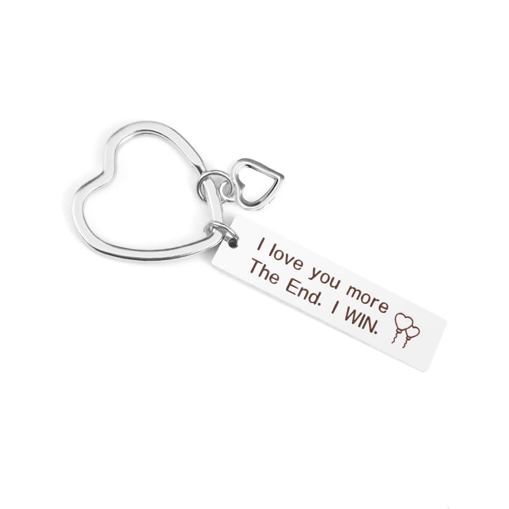 Valentine's Day Gifts for Him & Her - Romantic Couple Keychains for Boyfriend, Girlfriend, Husband & Wife - 'I Love You' & 'Love You More' Engraved Keyrings - Perfect Anniversary, Wedding & Relationship Gifts for Couples - Use for Keys, Bags & Everyday Carry