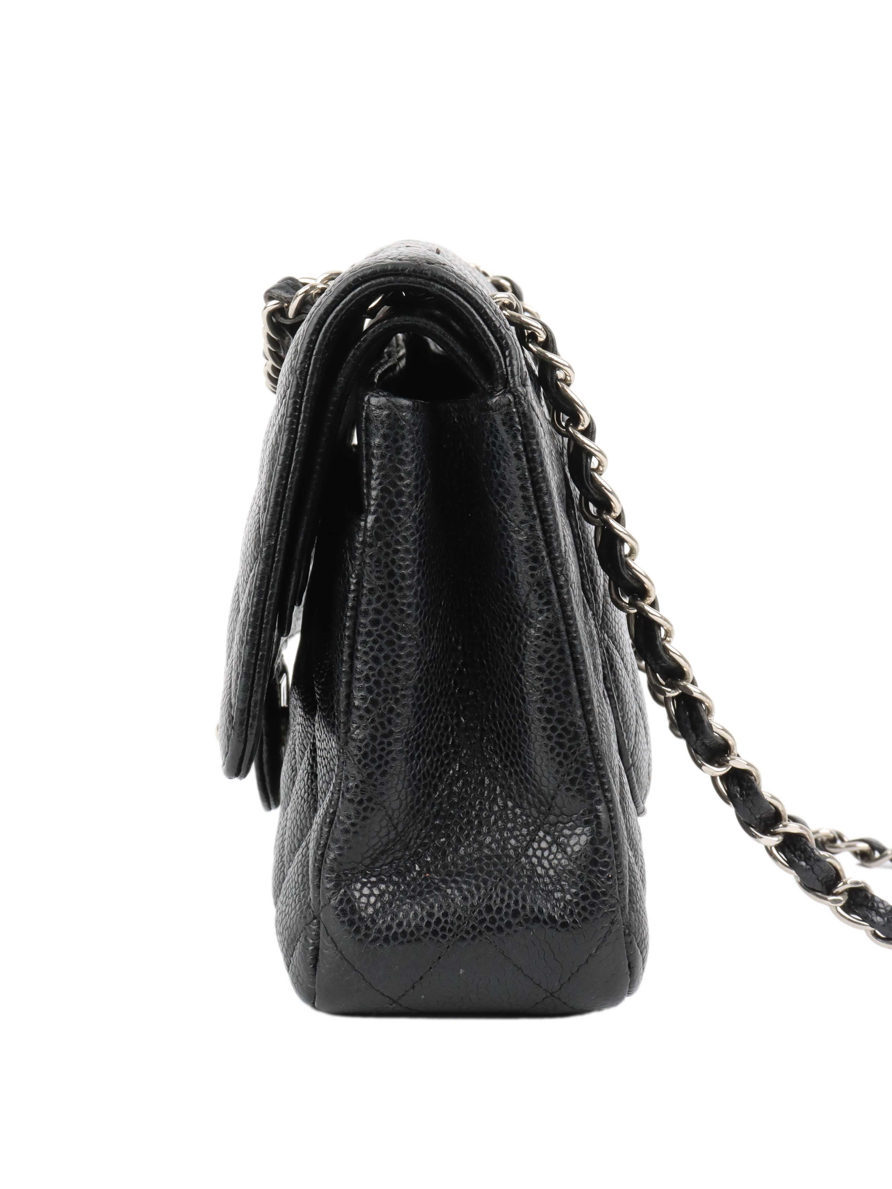 Chanel Medium Black Caviar Classic Flap Bag - Luxury Designer Handbag for Women | Perfect for Work, Evening Events & Everyday Use