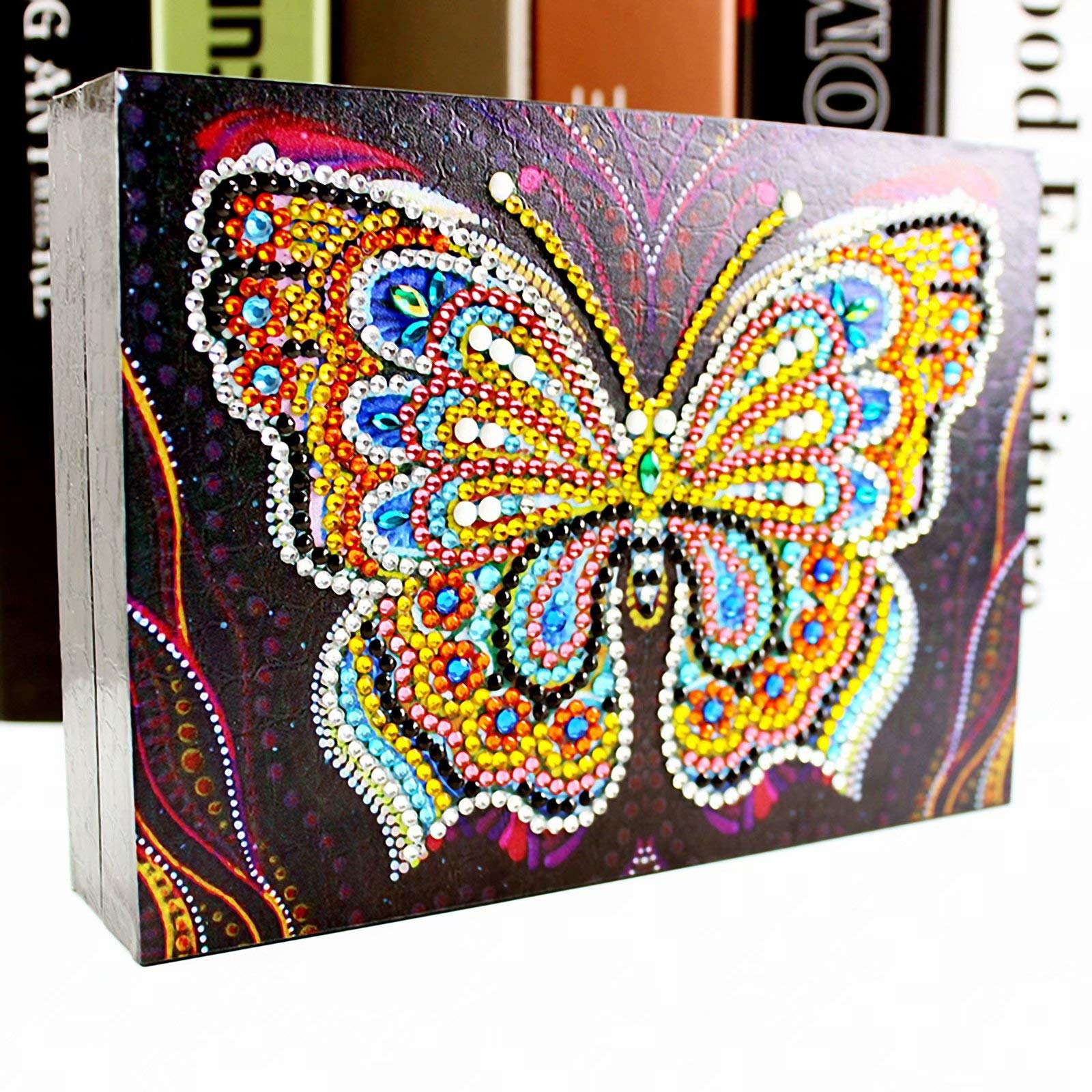 5D Diamond Painting Jewelry Box Kit - DIY PU Leather Craft Storage Organizer with Butterfly Design | Perfect for Home Decor, Gift Giving & Jewelry Display