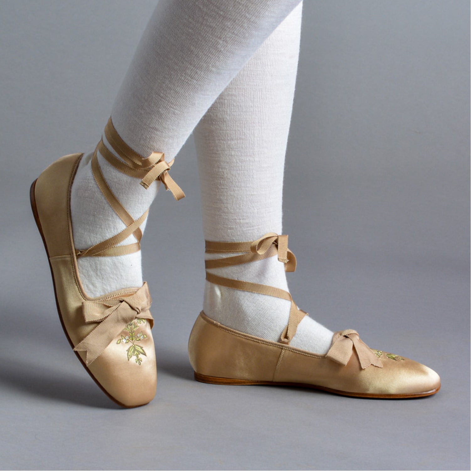 Penelope Regency Slippers for Women - Gold Luxury House Shoes - Comfortable Indoor/Outdoor Slippers for Relaxing at Home, Lounging, and Spa Days