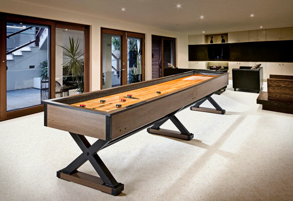 Brunswick Premier 12-Foot Shuffleboard Table for Game Room, Bar & Home Entertainment | Professional Shuffleboard Equipment for Adults & Family Fun