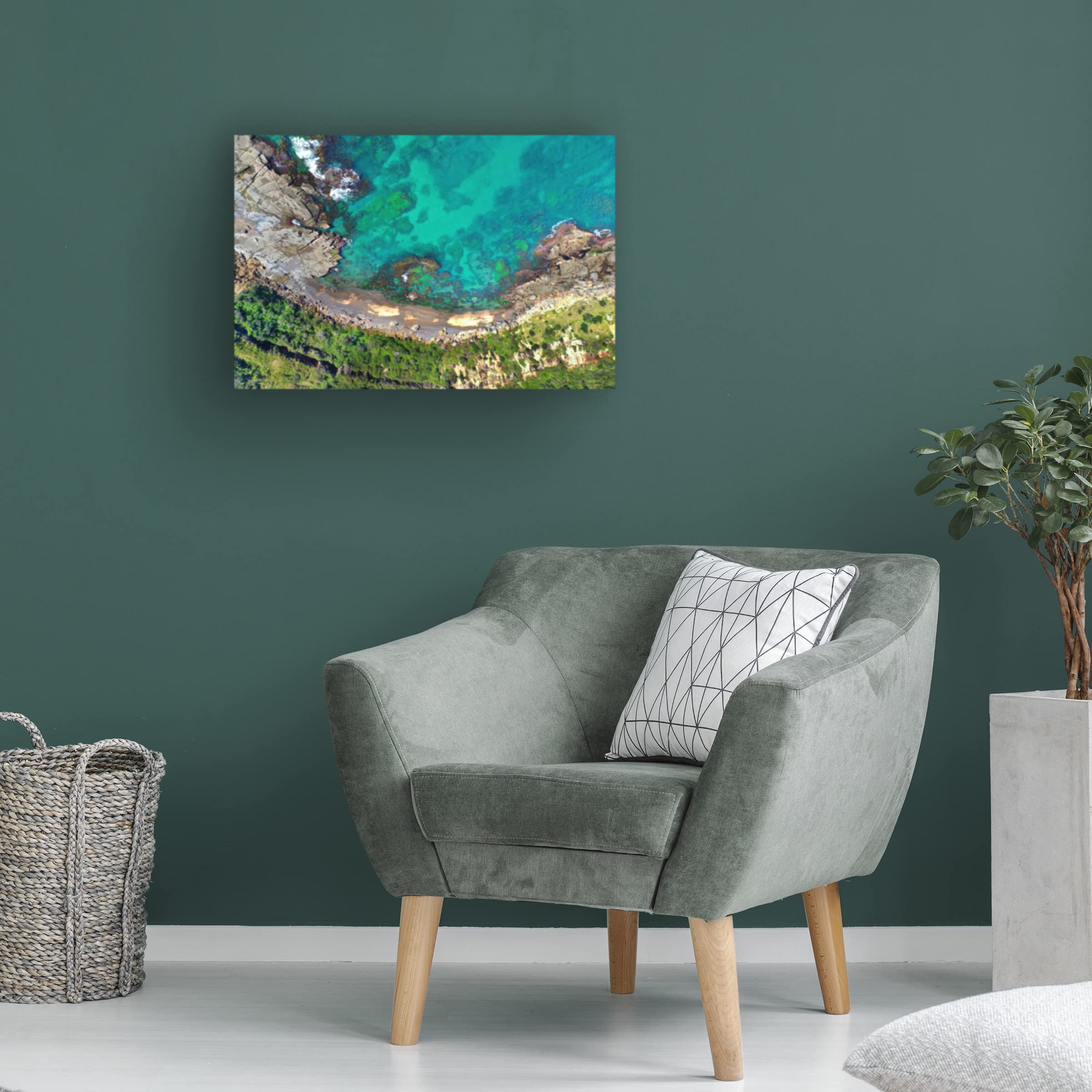 Trademark Fine Art 'From Above 2' Canvas Wall Art by Beata Czyzowska - Modern Abstract Landscape Painting for Living Room, Bedroom & Office Decor