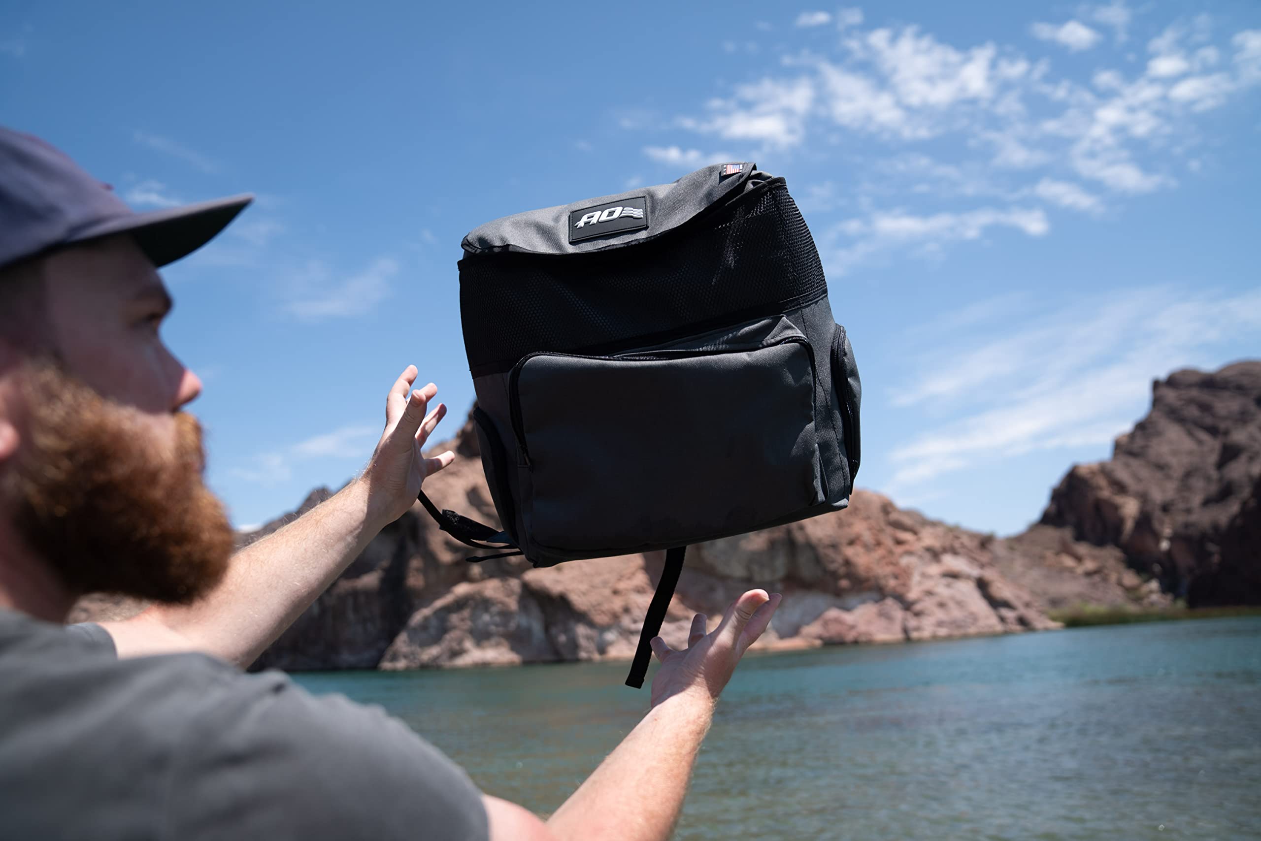 AO Coolers Backpack Soft Cooler - High-Density Insulation for 18 Cans, Lightweight & Leakproof, Perfect for Camping, Beach, Picnics & Outdoor Adventures (Black)