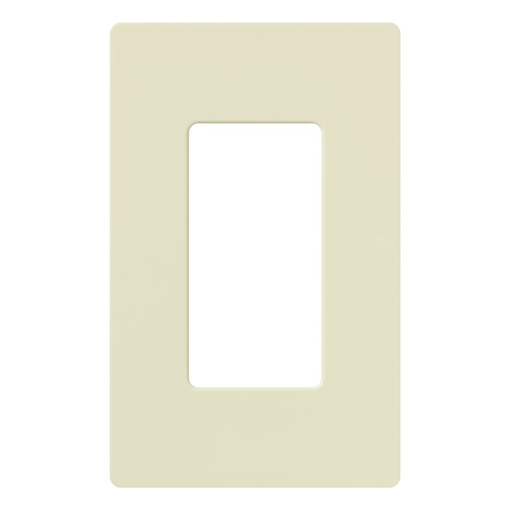 Lutron Claro 1 Gang Screwless Light Switch Cover Plate - Glossy Almond Wall Plate for Decorator & Rocker Switches (96 Pack, CW-1-AL-96) - Perfect for Home, Office & Commercial Electrical Upgrades