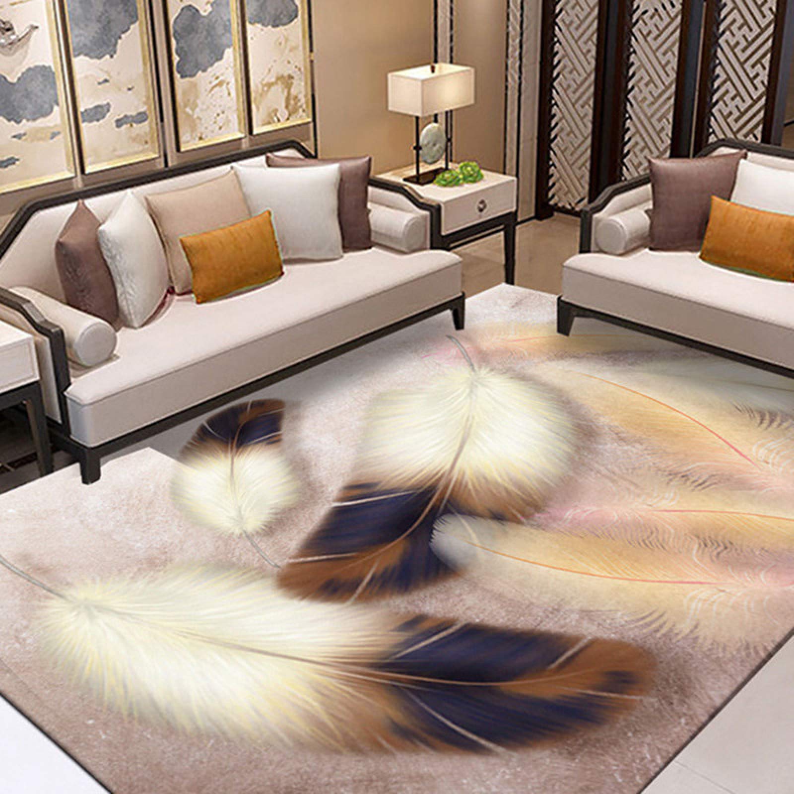 Modern Style Soft Touch Short Pile Area Rug - Extra Large Non-Shedding Living Room Carpet for Cozy Home Decor | Perfect for Bedroom, Lounge & Family Gathering Spaces