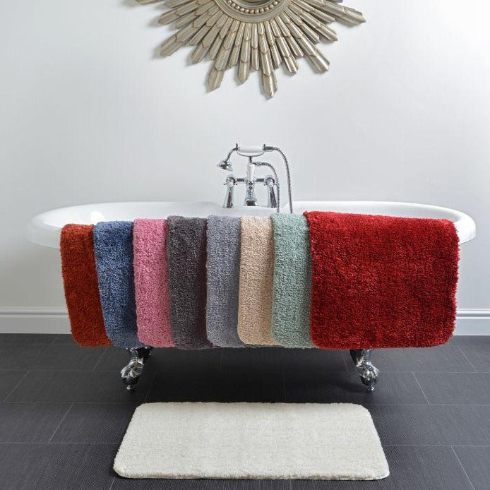 Premium Antron Luxury Non-Slip Bath Mat - Super Absorbent, Quick Dry, Soft & Comfortable - Charcoal Gray - Perfect for Bathroom, Shower, Spa & Home Decor