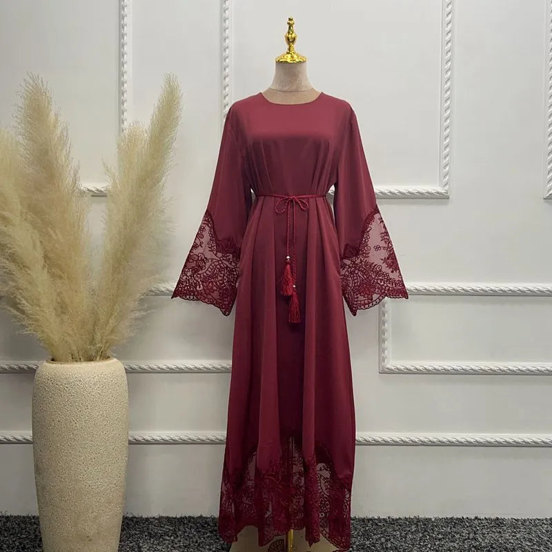 Elegant Eid Ramadan Wedding Abaya Dress with Embroidery - Perfect for Islamic Festivals, Ceremonies & Special Occasions