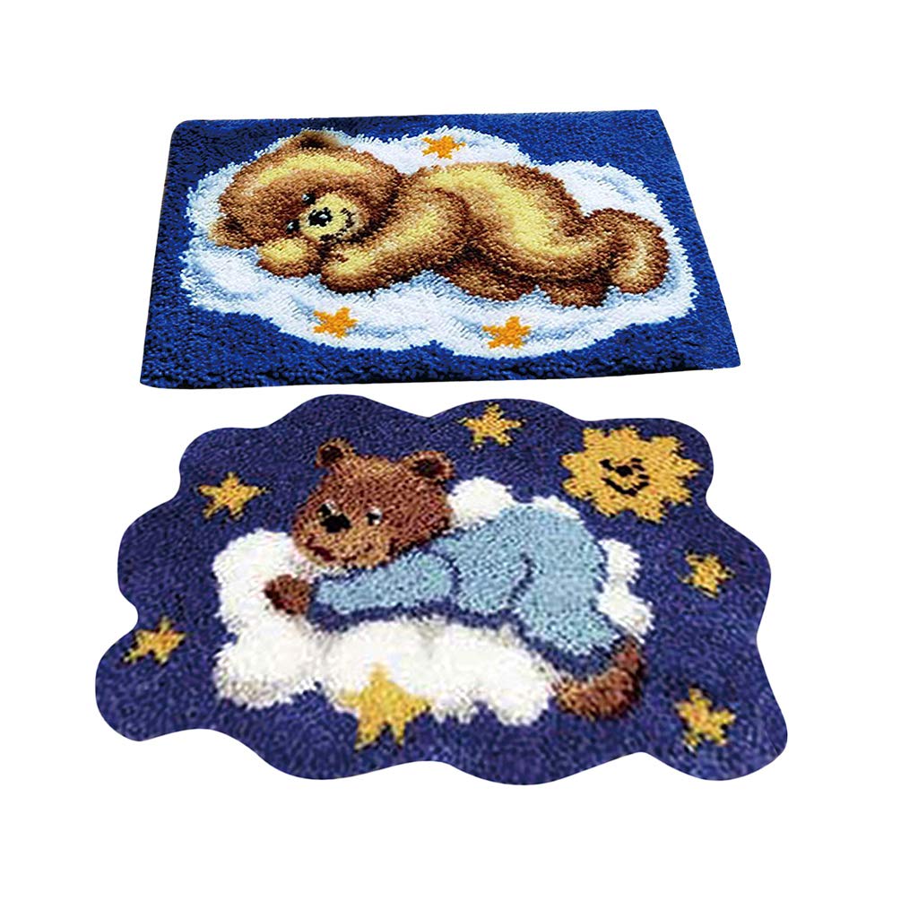 LoveinDIY 2 Sets Bear Rug Crochet Kit with Step-by-Step Instructions - Perfect for DIY Home Decor, Baby Nursery, and Cozy Winter Crafts