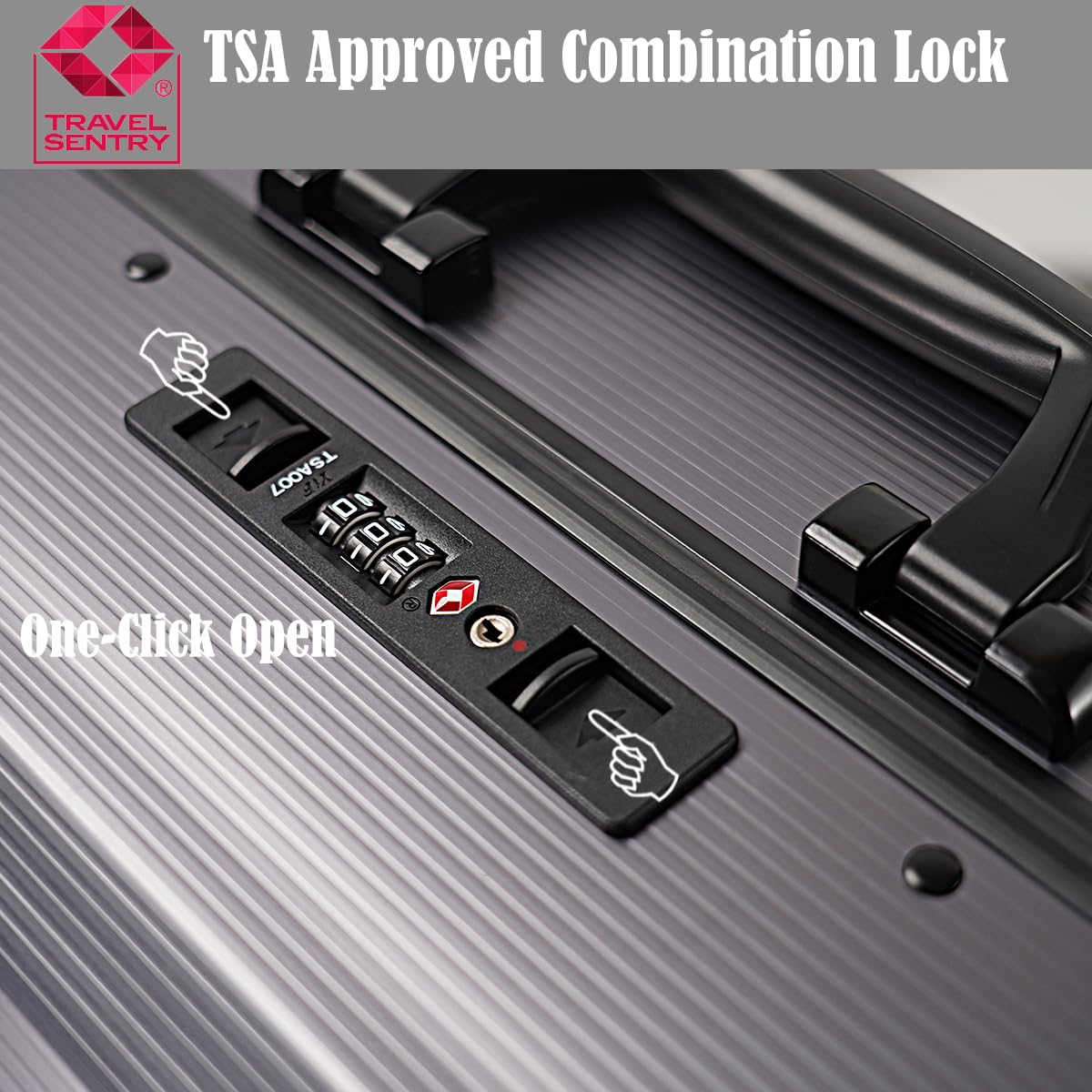 25 Inch Aluminum Hardside Spinner Luggage with TSA Locks - Durable Checked Suitcase for Travel (Gunmetal Gray) | Perfect for International Flights, Business Trips & Vacation Packing