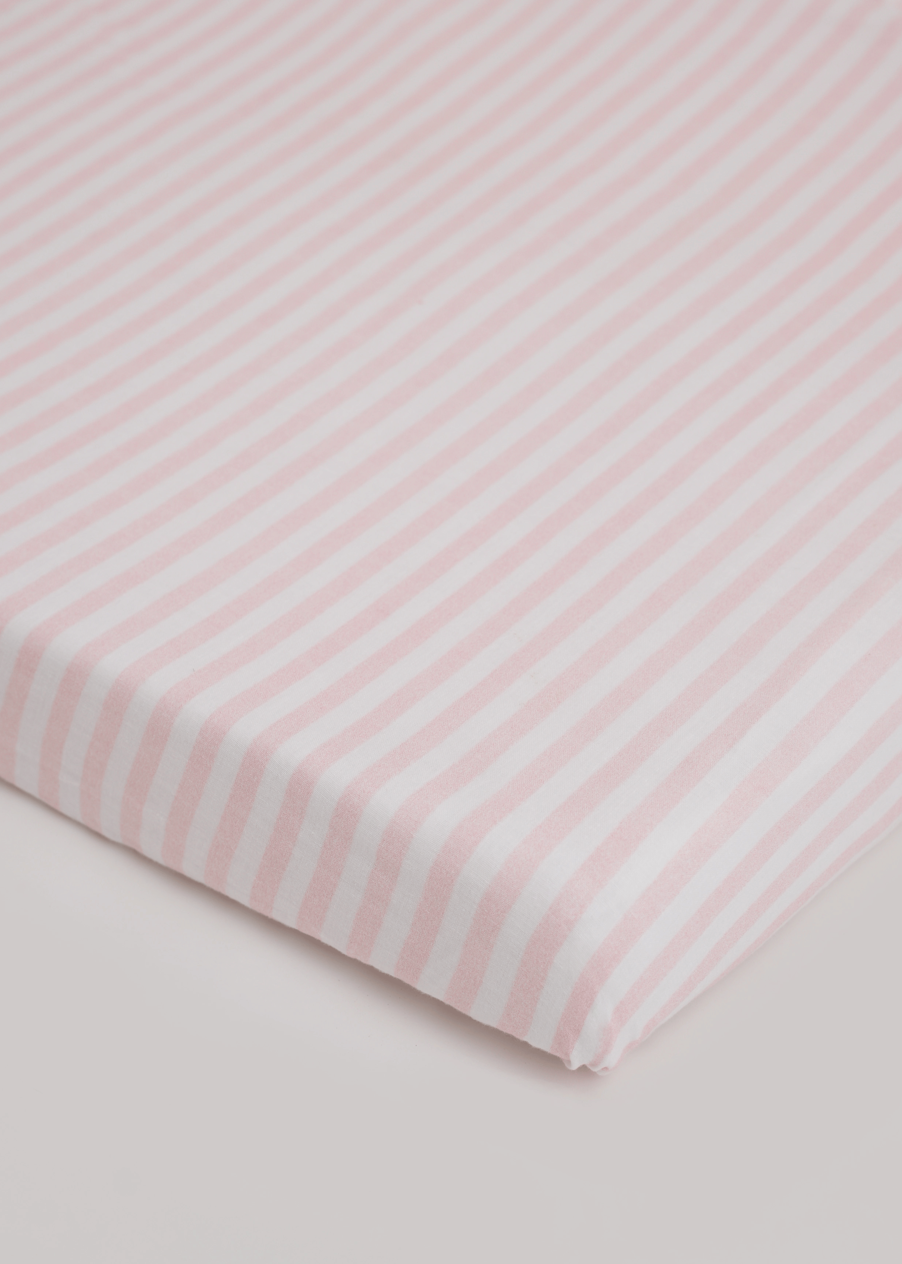 Soft Pink & White Fitted Crib Sheet - 100% Breathable Cotton Baby Bedding for Boys & Girls - Perfect for Nursery, Daycare & Travel Use