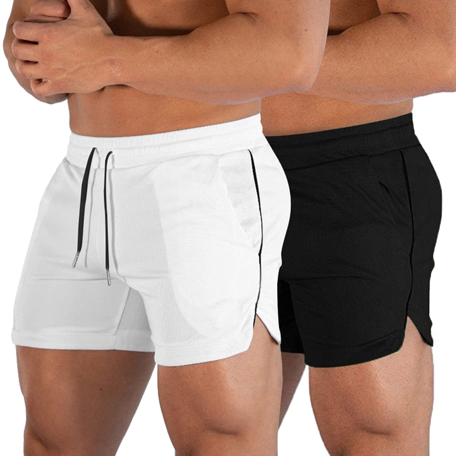 EVERWORTH Men's 5 Inch Inseam Athletic Shorts - Gym Workout, Running, Bodybuilding & Casual Wear - Lightweight Quick-Dry Breathable Shorts for Sports & Everyday Use