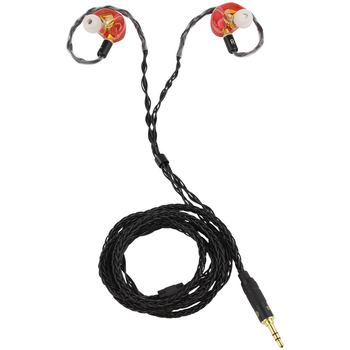 Blastking EARBUDS 8017 Professional In-Ear Monitors with Noise Isolation - Translucent Red (High-Fidelity Sound for Musicians, DJs, and Audiophiles) - Perfect for Studio Recording, Live Performances, and Travel