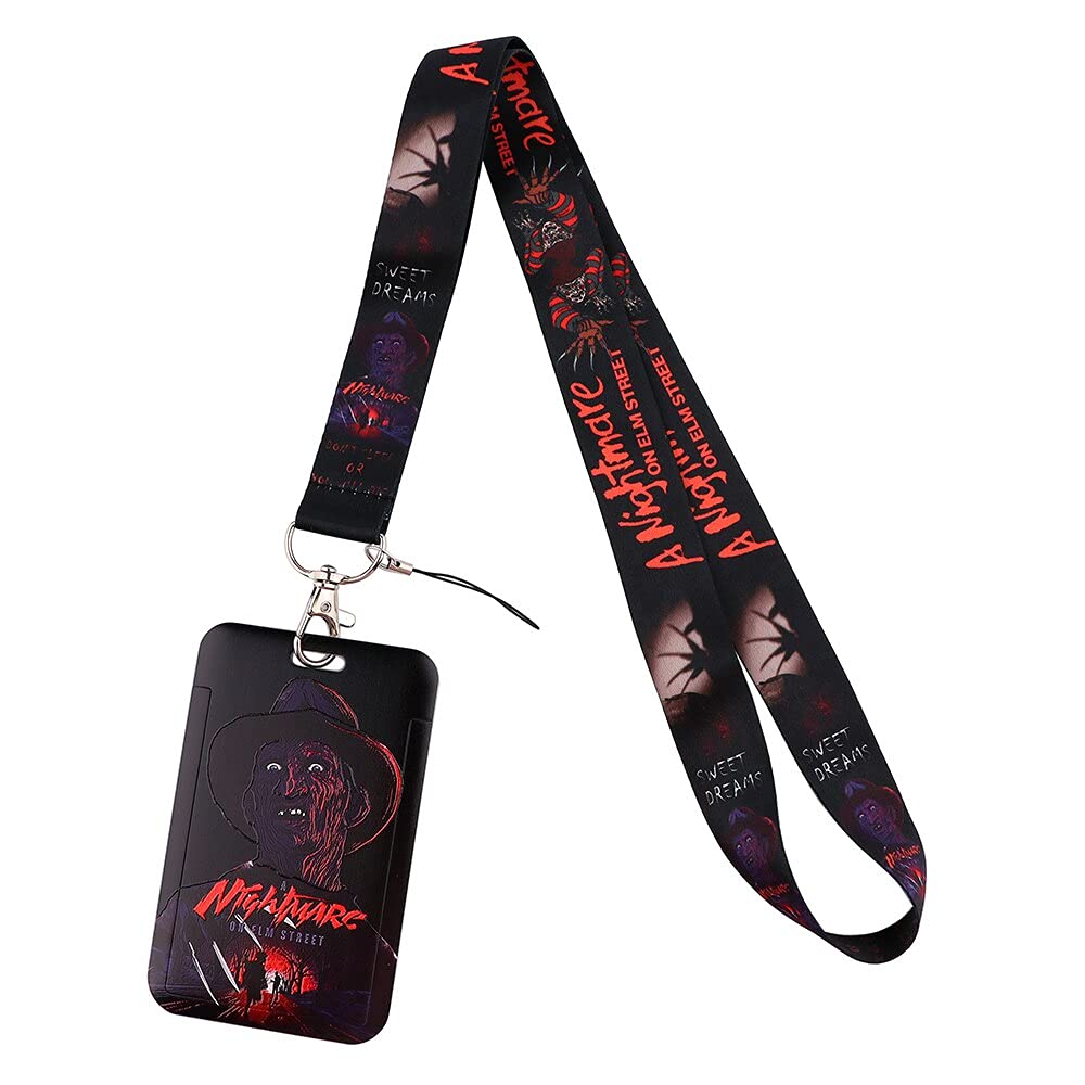 Freddy Krueger Lanyard - Nightmare on Elm Street ID Badge Holder for Work & Events