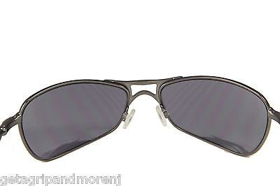 Oakley Crosshair Sunglasses for Men & Women - Pewter/Dark Gray Polarized Lenses with Carrying Case - Perfect for Driving, Running & Outdoor Activities