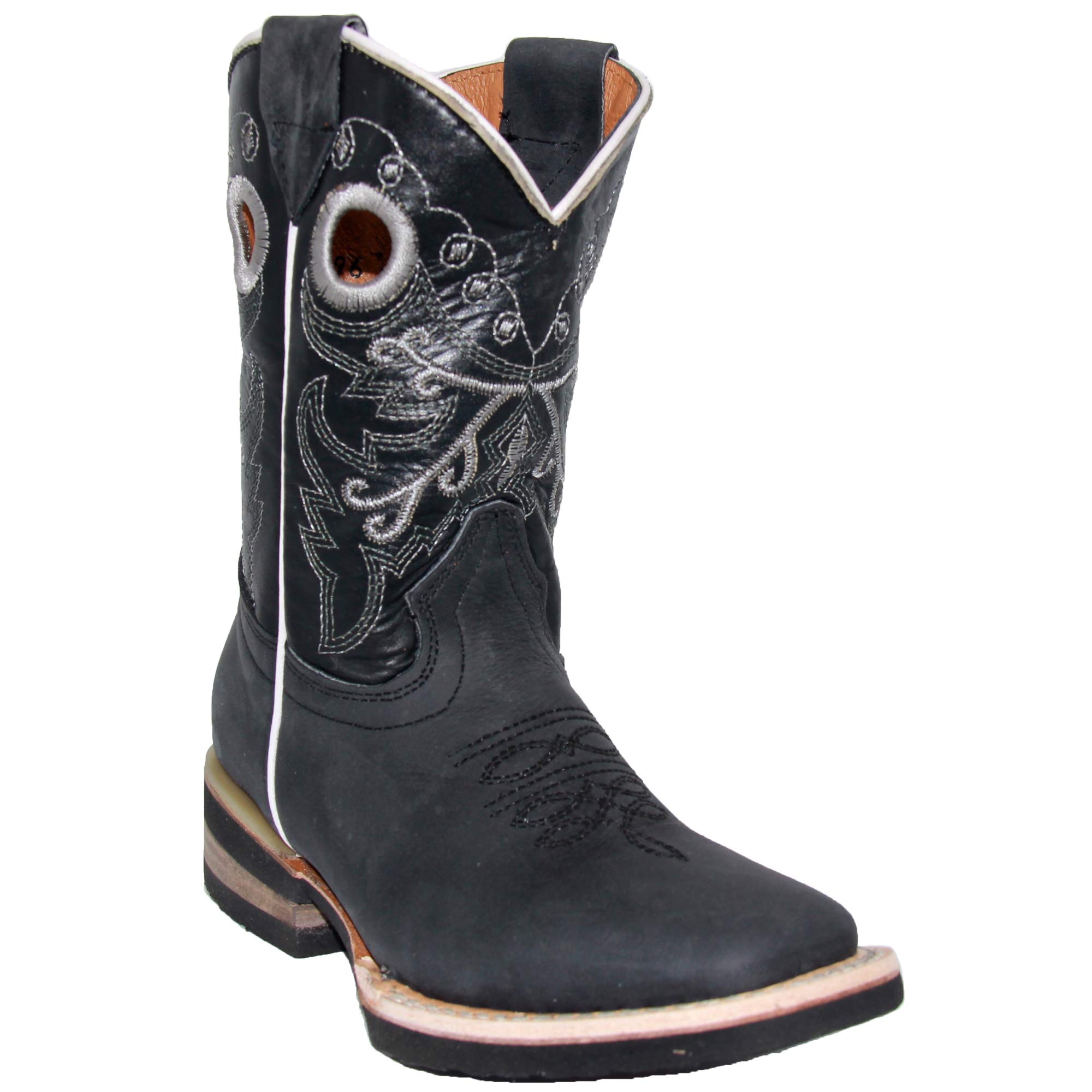 Kids Western Cowboy Boots for Toddlers & Little Boys - Genuine Leather Cowgirl Boots with Non-Slip Sole | Perfect for Rodeo, Halloween Costume & Western Theme Parties