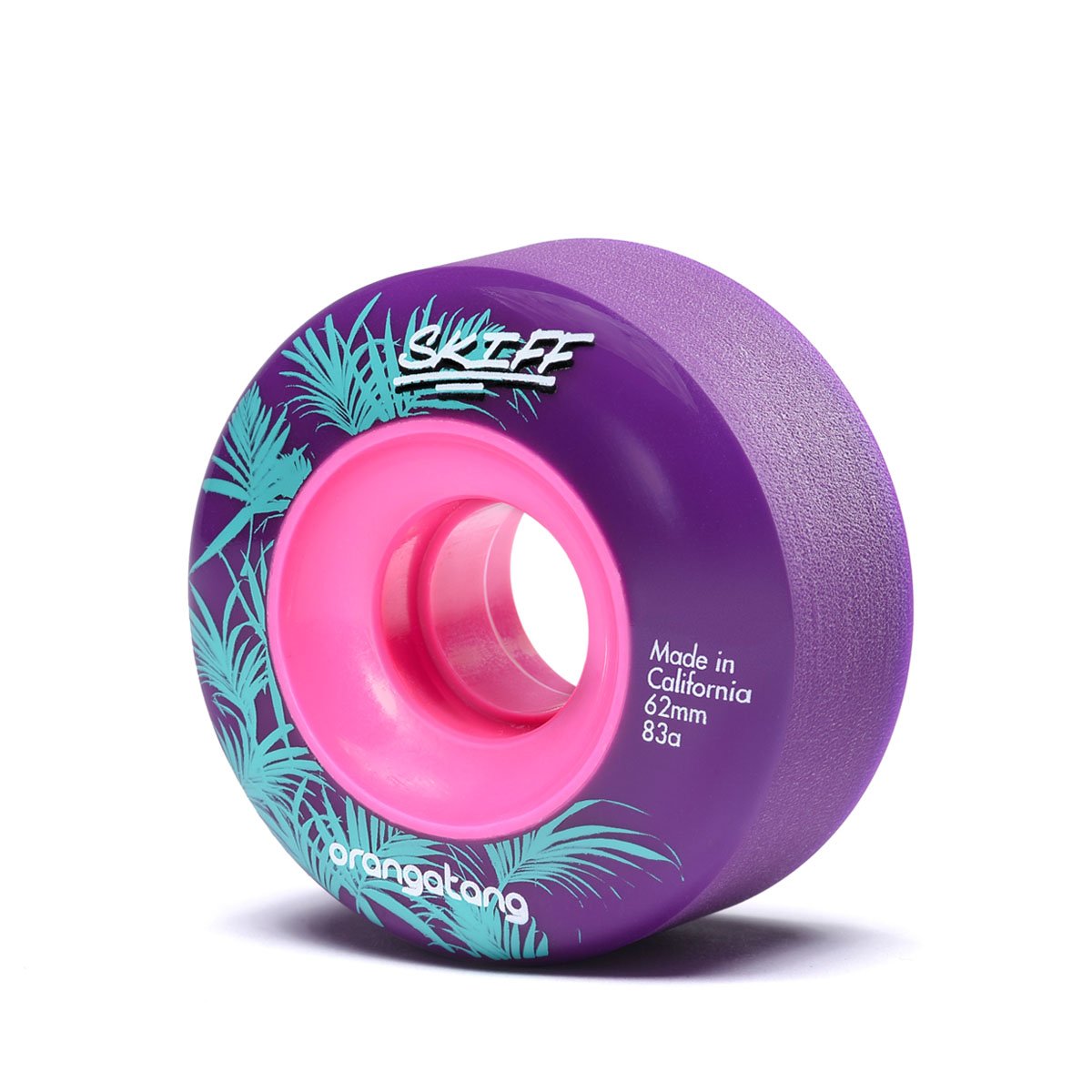 Orangatang Skiff 62mm All-Terrain Skateboard Wheels (Set of 4) - High Performance Cruising & Downhill Wheels for Street, Park & Longboard Skateboarding