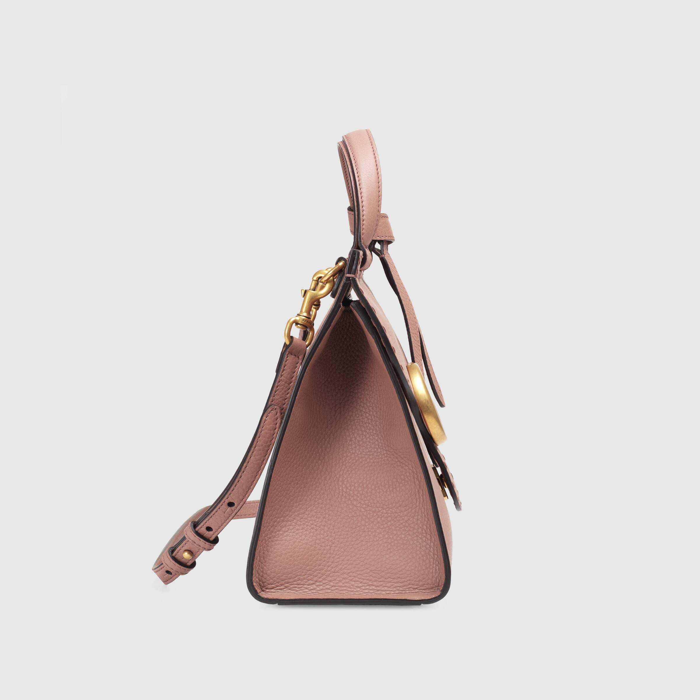 Gucci GG Marmont Small Top Handle Bag for Women | Lightweight Leather Shoulder Bag in Dusty Pink | Perfect for Work, Date Night & Special Occasions