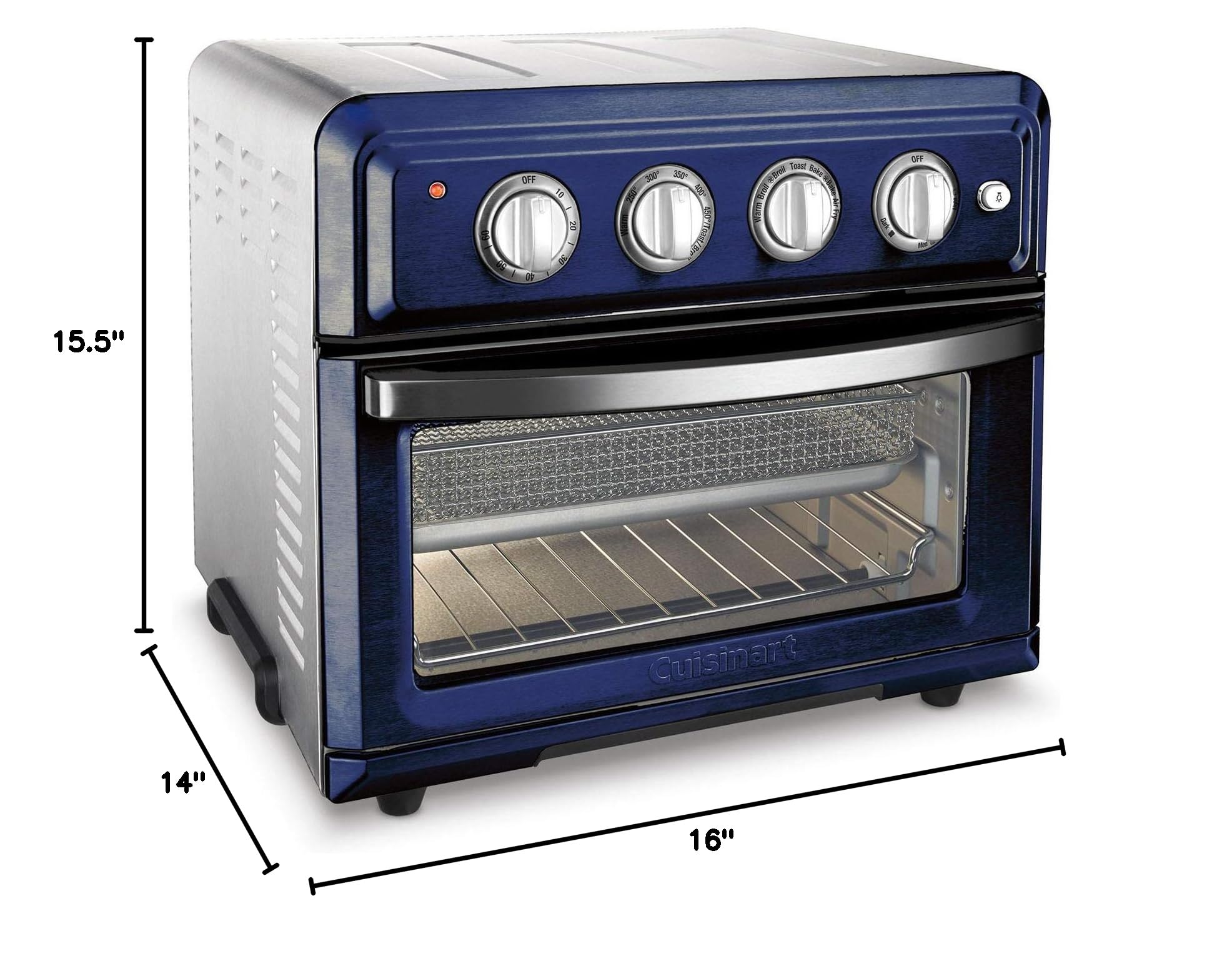Cuisinart TOA-60 Air Fryer Toaster Oven with Convection - 6-Slice Countertop Oven, Bake, Broil, Toast & Air Fry - Perfect for Small Kitchens, Dorms & RV Cooking (Navy Blue)