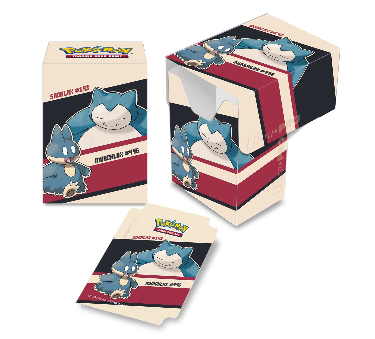 Ultra Pro Pokémon Snorlax & Munchlax Full View Deck Box - Holds 75 Standard Size Trading Cards | Protective Storage for Collectible, Gaming & TCG Cards with Self-Locking Lid | Perfect for Pokémon TCG Players & Card Collectors