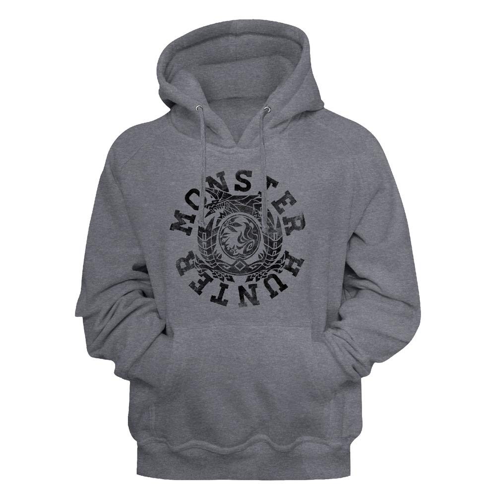 Monster Hunter Gaming Logo Long Sleeve Hoodie for Men & Women - Cozy Pullover Sweatshirt for Gaming, Cosplay & Casual Wear