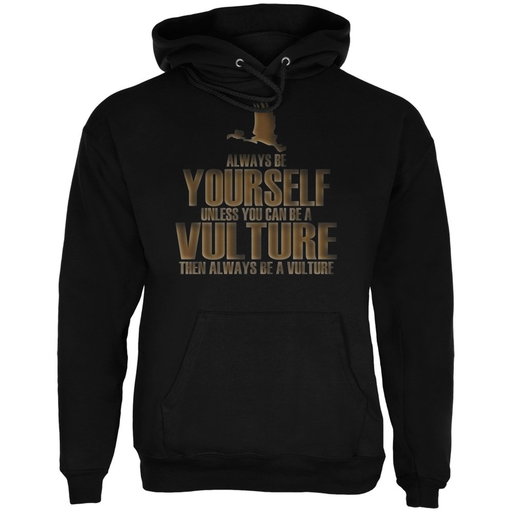 Always Be Yourself Vulture Black Adult Hoodie - Trendy Unisex Pullover for Casual Wear, Street Style & Outdoor Activities