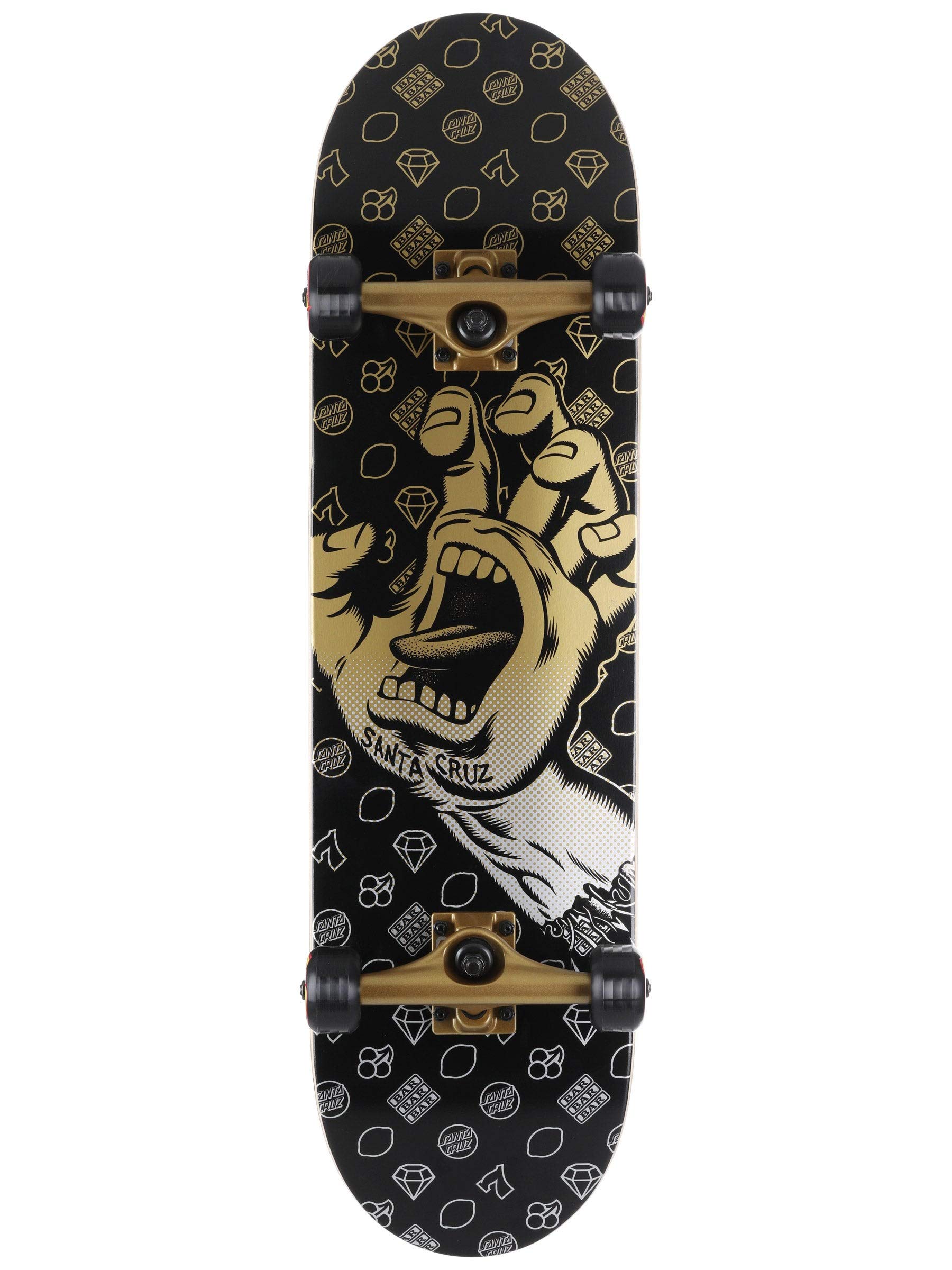 Santa Cruz Skateboards Jackpot Hand Complete Skateboard - High-Performance Cruiser Board for Street & Park Riding | Perfect for Commuting, Tricks & Skatepark Fun