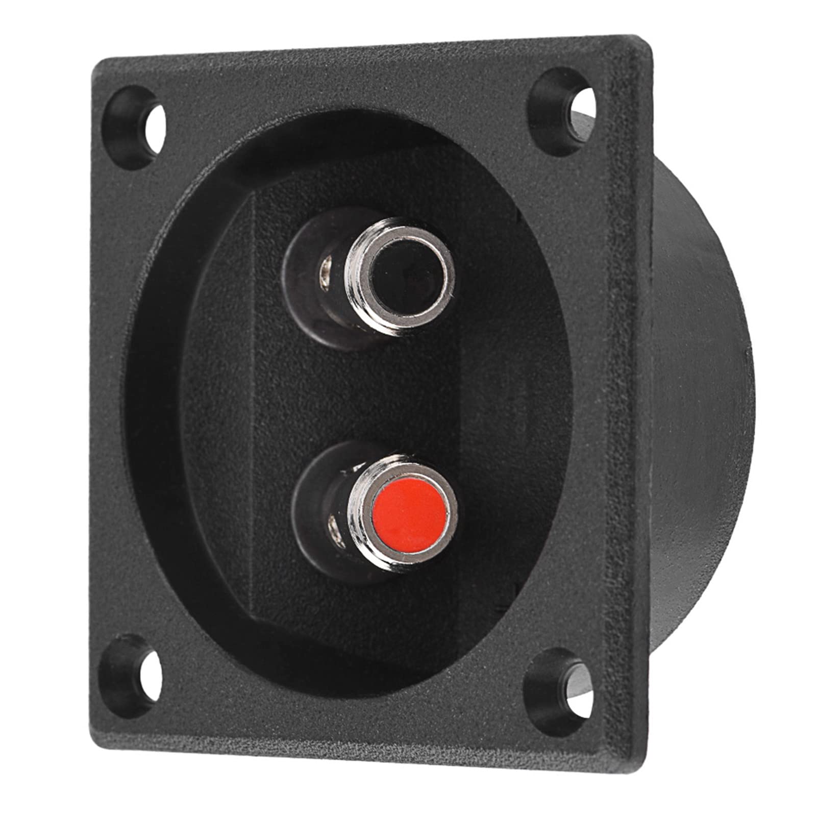 Easy Install Terminal Connector with 2 Mounting Holes - Black ABS Base & Metal Speaker Terminal for DIY Home Theater & Hotel Audio Systems - Perfect for Wall Mounting & Professional Audio Setups