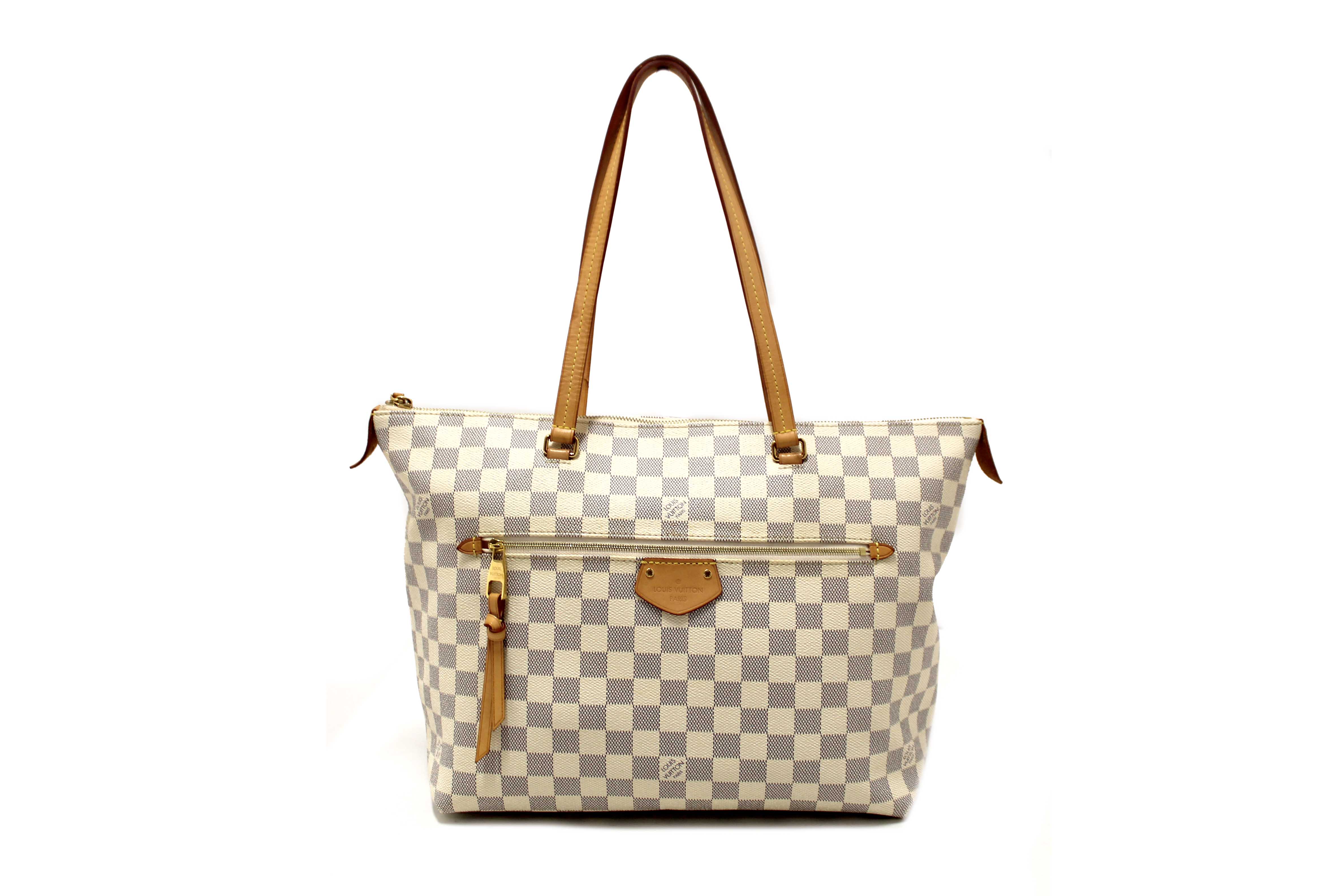Authentic Louis Vuitton Damier Azur Iena PM Tote Shoulder Bag - Luxury Designer Handbag for Women, Perfect for Work, Travel & Everyday Use