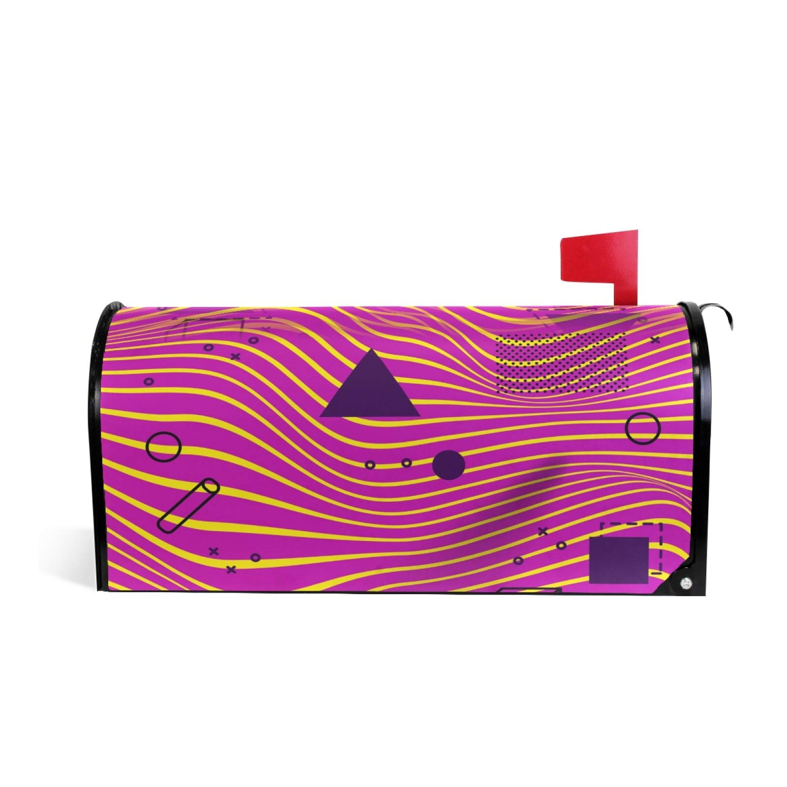 Abstract Memphis Magnetic Mailbox Cover - Standard Size 20.8