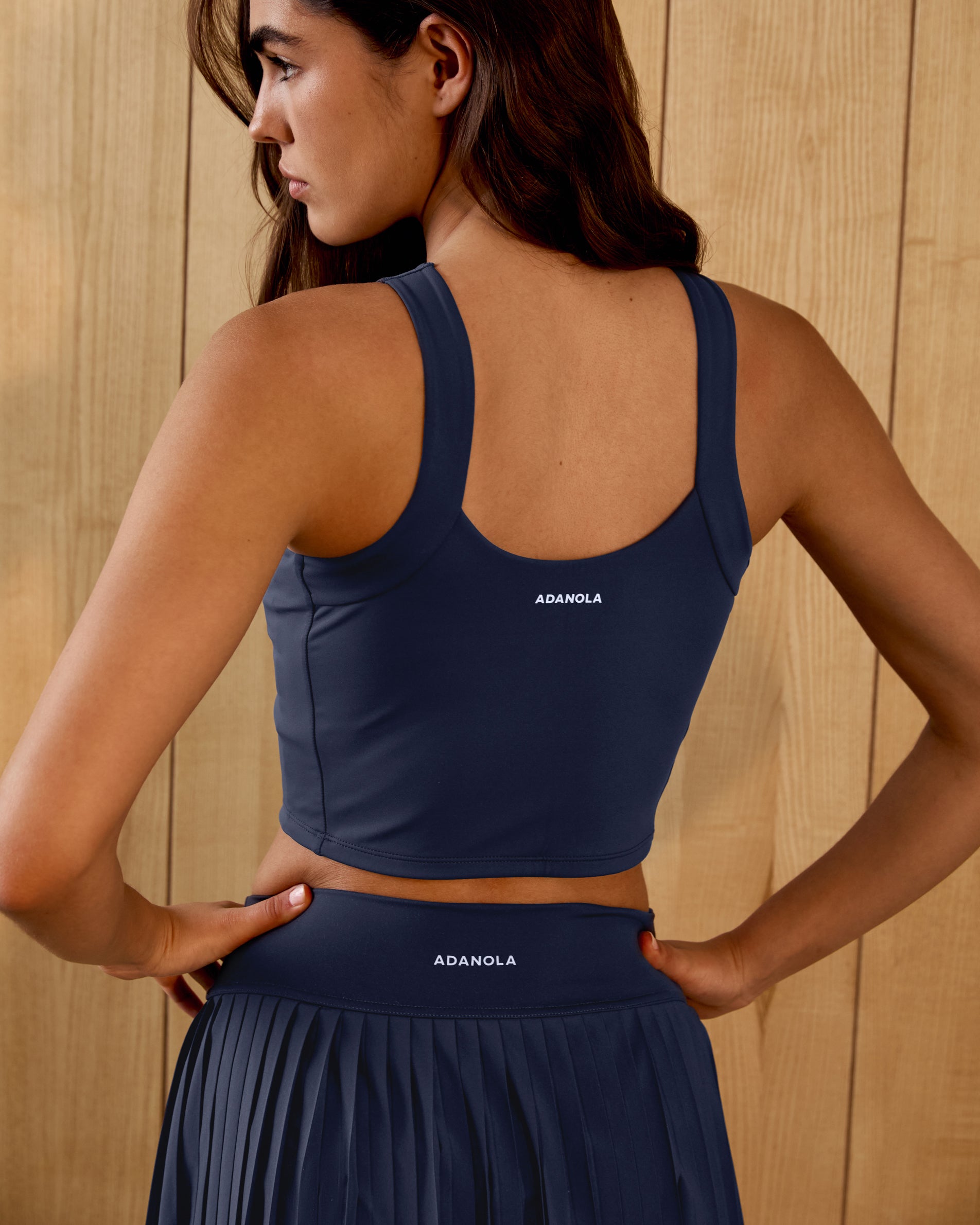 Ultimate Wide Binding Low Back Tank Top - Midnight Blue - Comfortable & Stylish for Yoga, Workouts & Casual Wear
