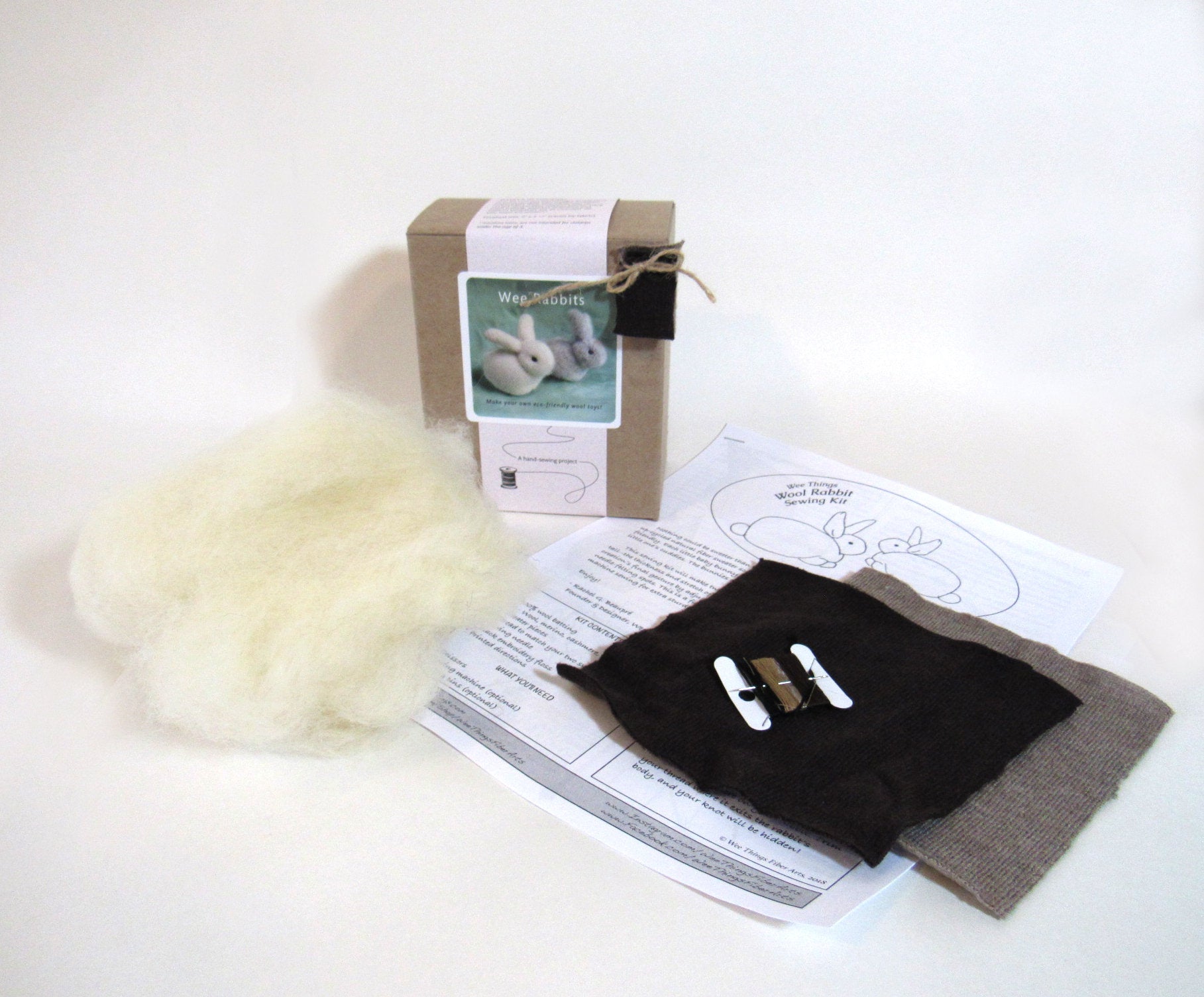 Wee Rabbits Complete Sewing Kit for Beginners - DIY Craft Supplies with Thread, Needles, Scissors & More - Perfect for Handmade Gifts, Home Decor & Fashion Accessories
