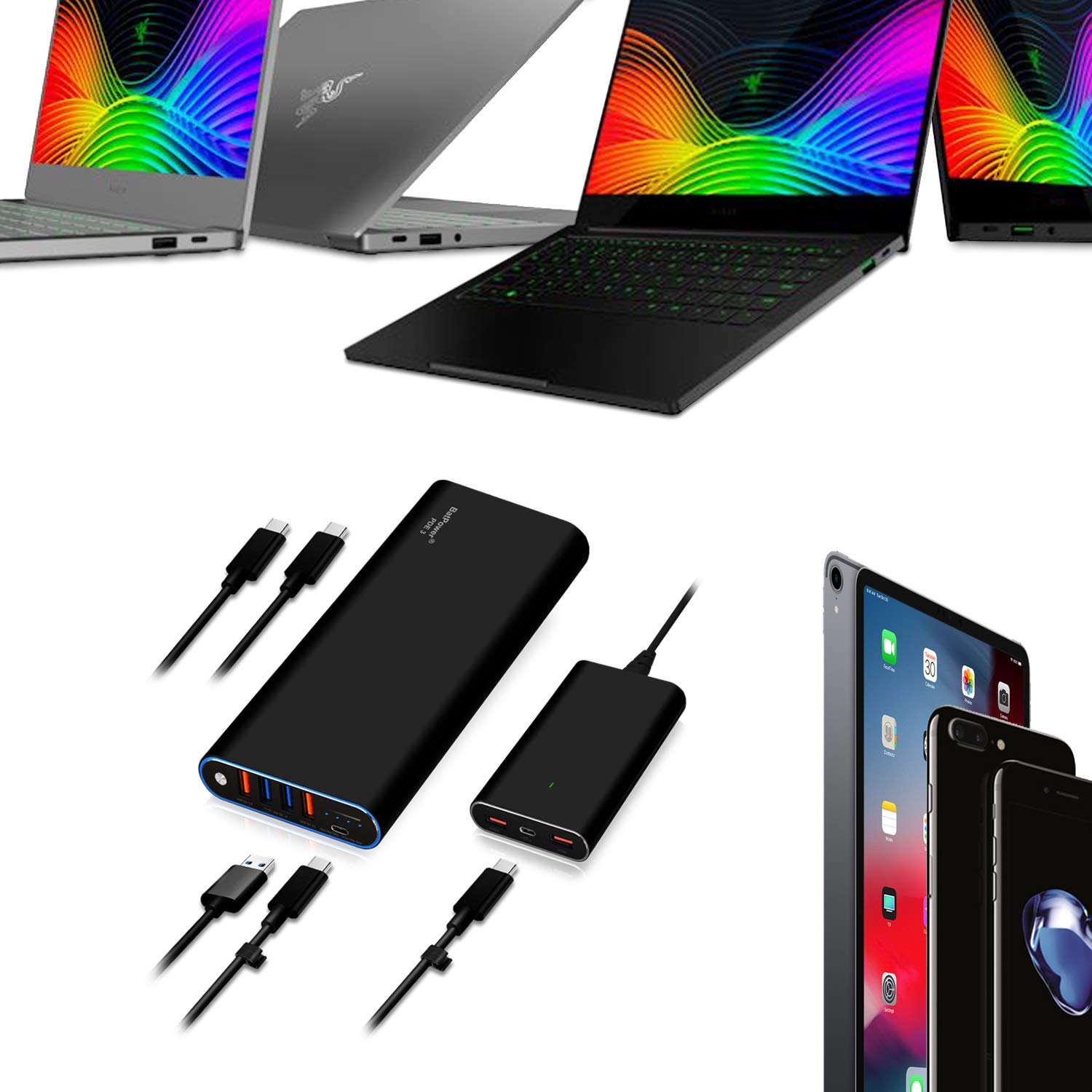 BatPower 210Wh High-Speed PD USB-C Laptop Power Bank - Portable Charger for HP Spectre X360, Dell XPS, Razer Blade Stealth - Includes 120W Slim PD Adapter | Perfect for Travel, Business Trips & Remote Work